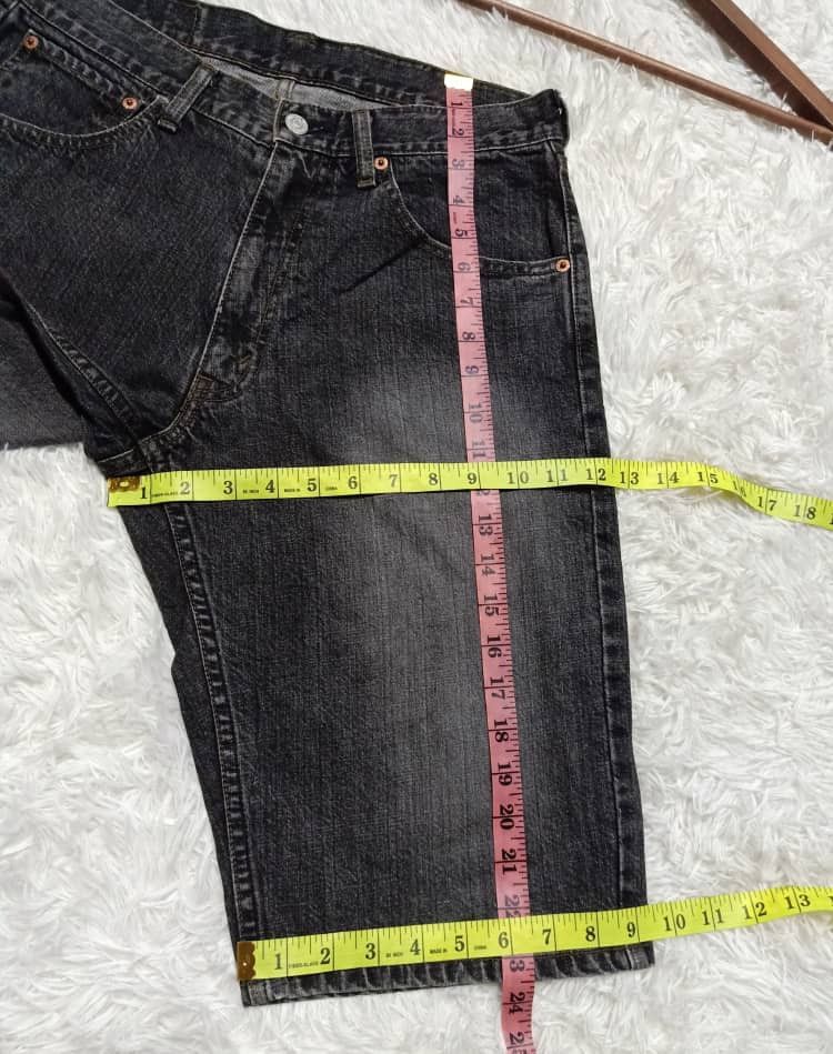 Levi's × Vintage VINTAGE 90s LEVI'S SUPER BLACK SHORT DISTRESSED DENIM JAPAN Size US 30 / EU 46 - 6 Thumbnail
