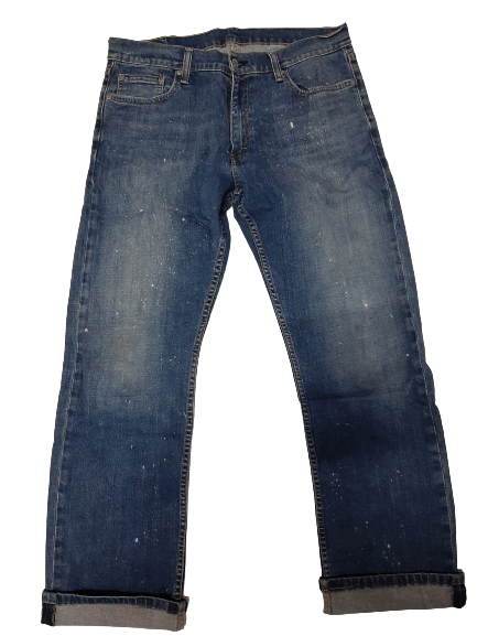 Levi's Vintage Clothing × Vintage VINTAGE LEVI'S 514 BLUE WASH DISTRESSED DENIM Size US 33 - 1 Thumbnail