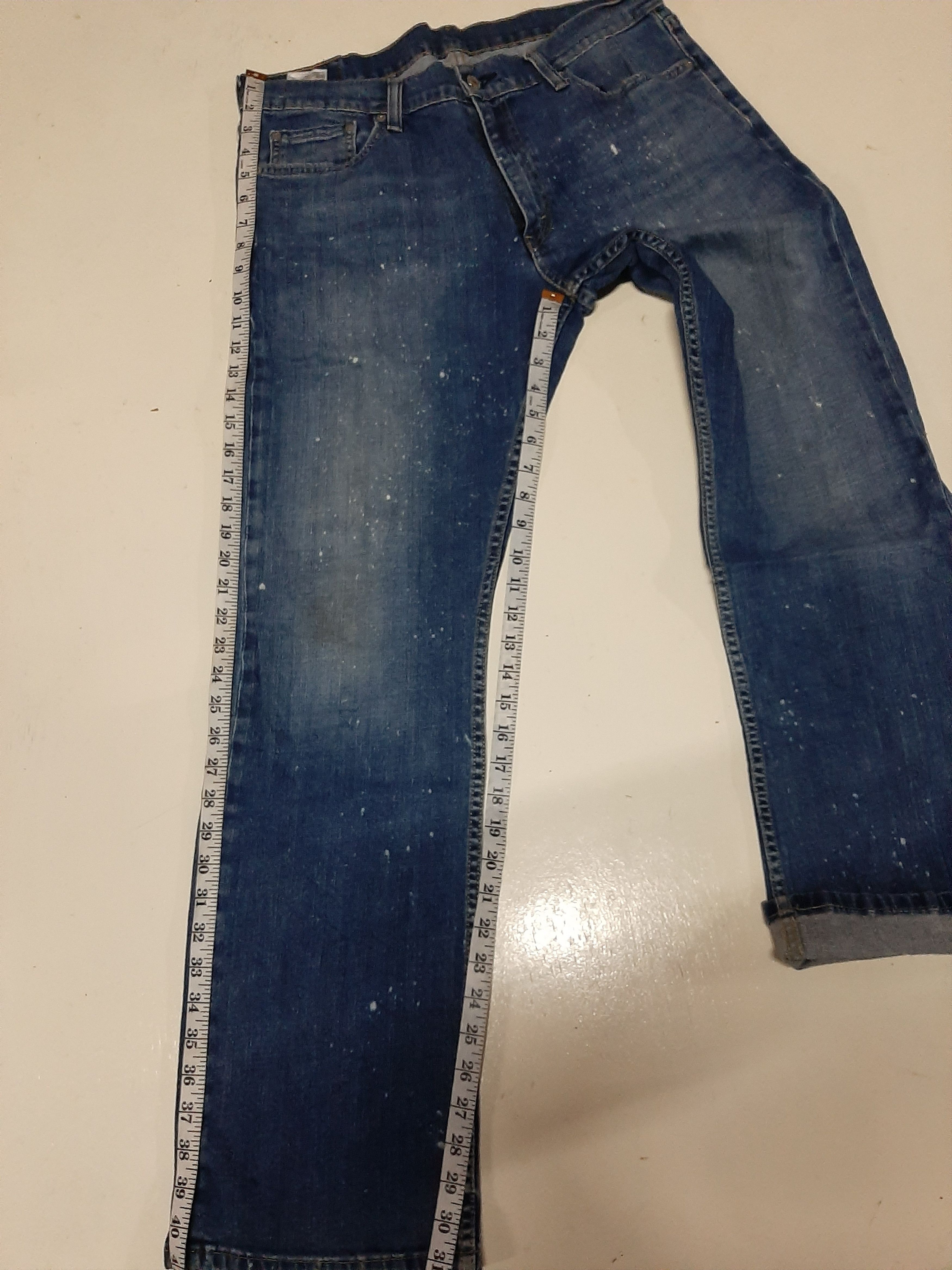 Levi's Vintage Clothing × Vintage VINTAGE LEVI'S 514 BLUE WASH DISTRESSED DENIM Size US 33 - 22 Thumbnail
