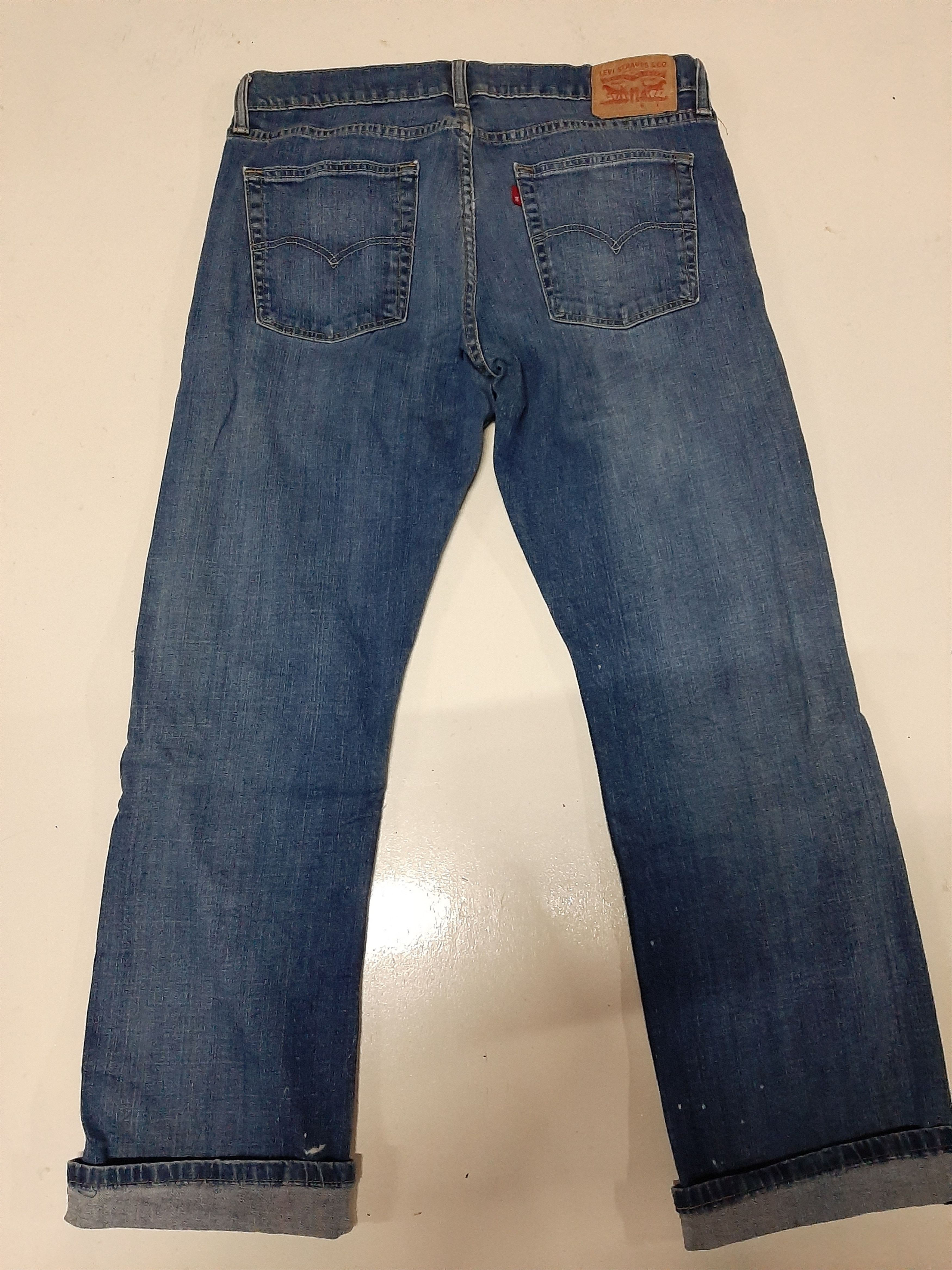 Levi's Vintage Clothing × Vintage VINTAGE LEVI'S 514 BLUE WASH DISTRESSED DENIM Size US 33 - 15 Thumbnail