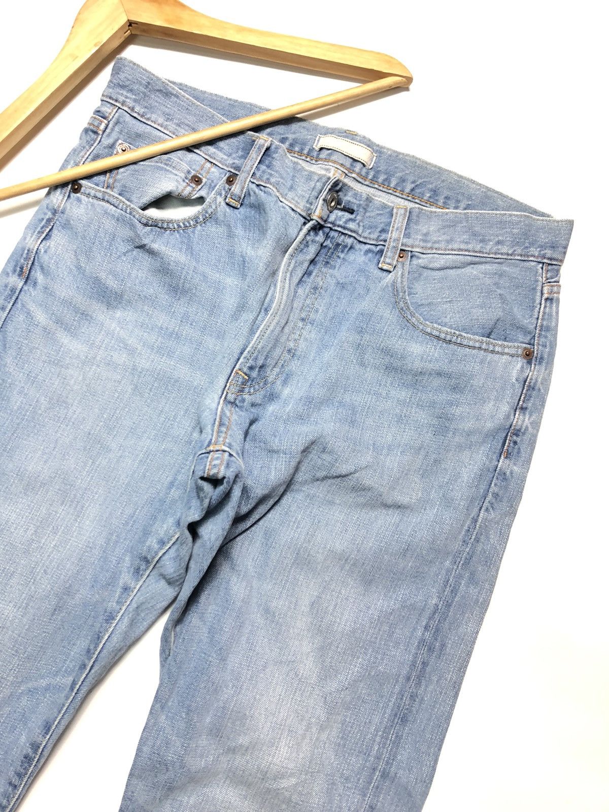 Uniqlo × Vintage VINTAGE UNIQLO SELVEDGE REGULAR STRAIGHT BLUE WASH DENIM Size US 32 / EU 48 - 2 Thumbnail