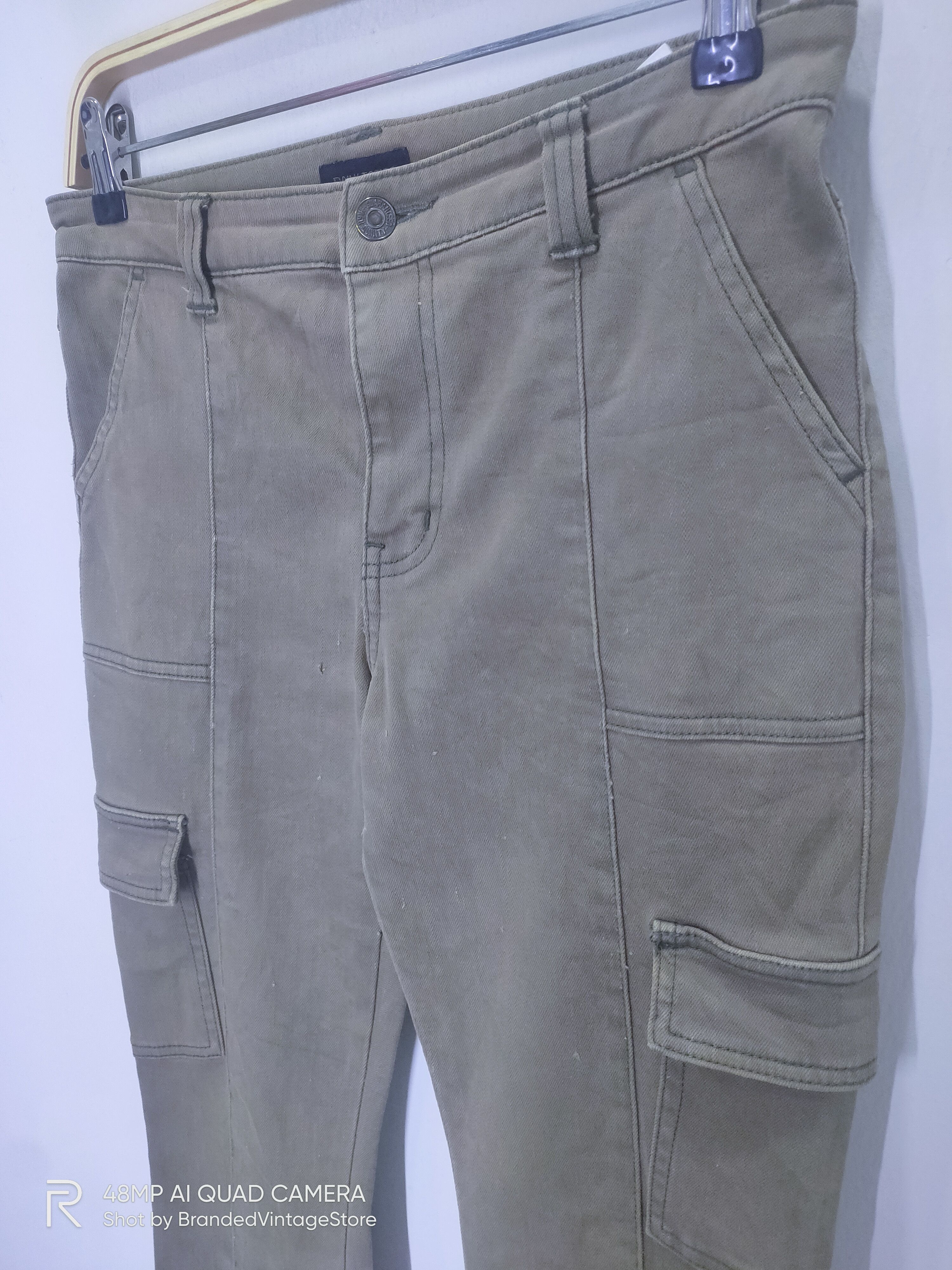 Japanese Brand Vintage DAILY TOPIC Flare Tactical Denim Cargo Pants Jeans Size 30" / US 8 / IT 44 - 6 Thumbnail