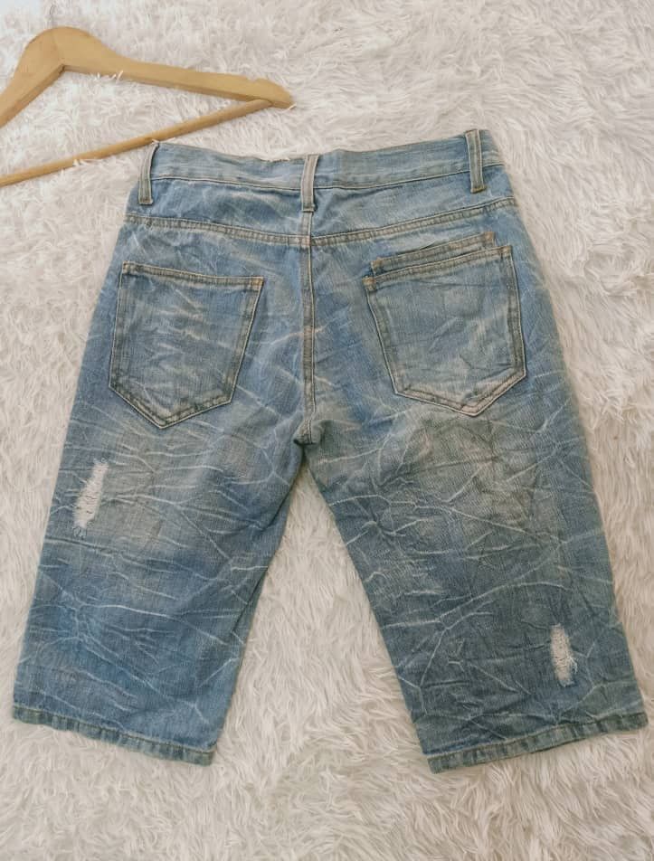 Japanese Brand × Vintage VINTAGE NYLAUS SHORT DISTRESSED DENIM JAPAN 🇯🇵 Size US 30 / EU 46 - 2 Thumbnail