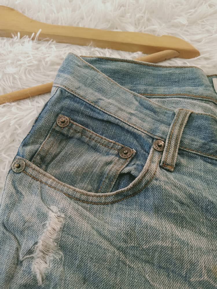 Japanese Brand × Vintage VINTAGE NYLAUS SHORT DISTRESSED DENIM JAPAN 🇯🇵 Size US 30 / EU 46 - 3 Thumbnail