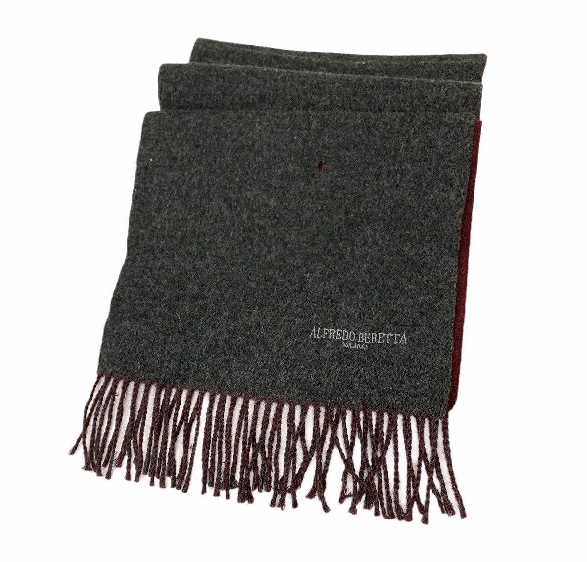 Alfredo Bannister × Other ALFREDO BERETTA MILANO Cashmere Wool Fringed Muffler Scarf Size ONE SIZE - 3 Thumbnail