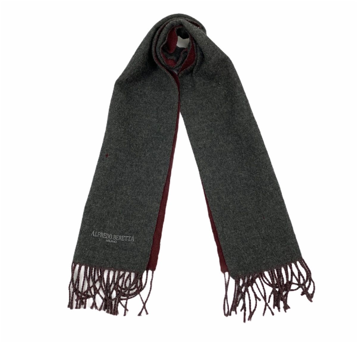 Alfredo Bannister × Other ALFREDO BERETTA MILANO Cashmere Wool Fringed Muffler Scarf Size ONE SIZE - 1 Thumbnail
