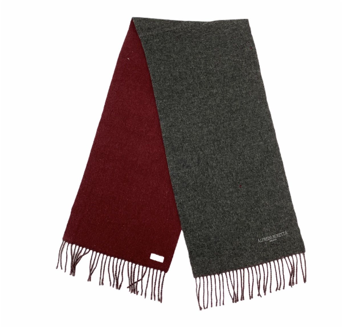 Alfredo Bannister × Other ALFREDO BERETTA MILANO Cashmere Wool Fringed Muffler Scarf Size ONE SIZE - 2 Thumbnail