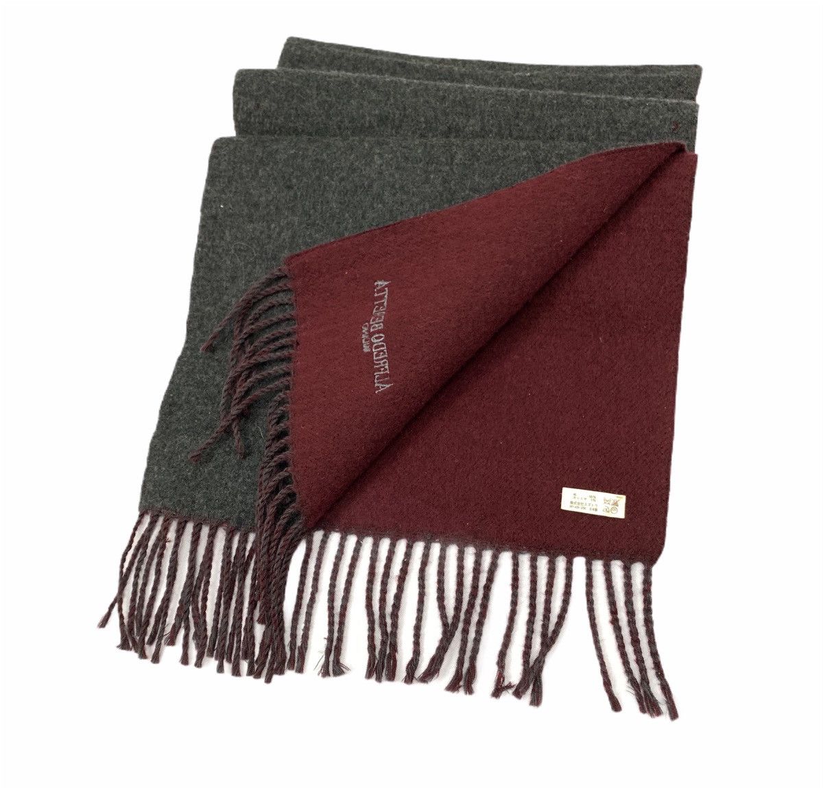 Alfredo Bannister × Other ALFREDO BERETTA MILANO Cashmere Wool Fringed Muffler Scarf Size ONE SIZE - 4 Thumbnail