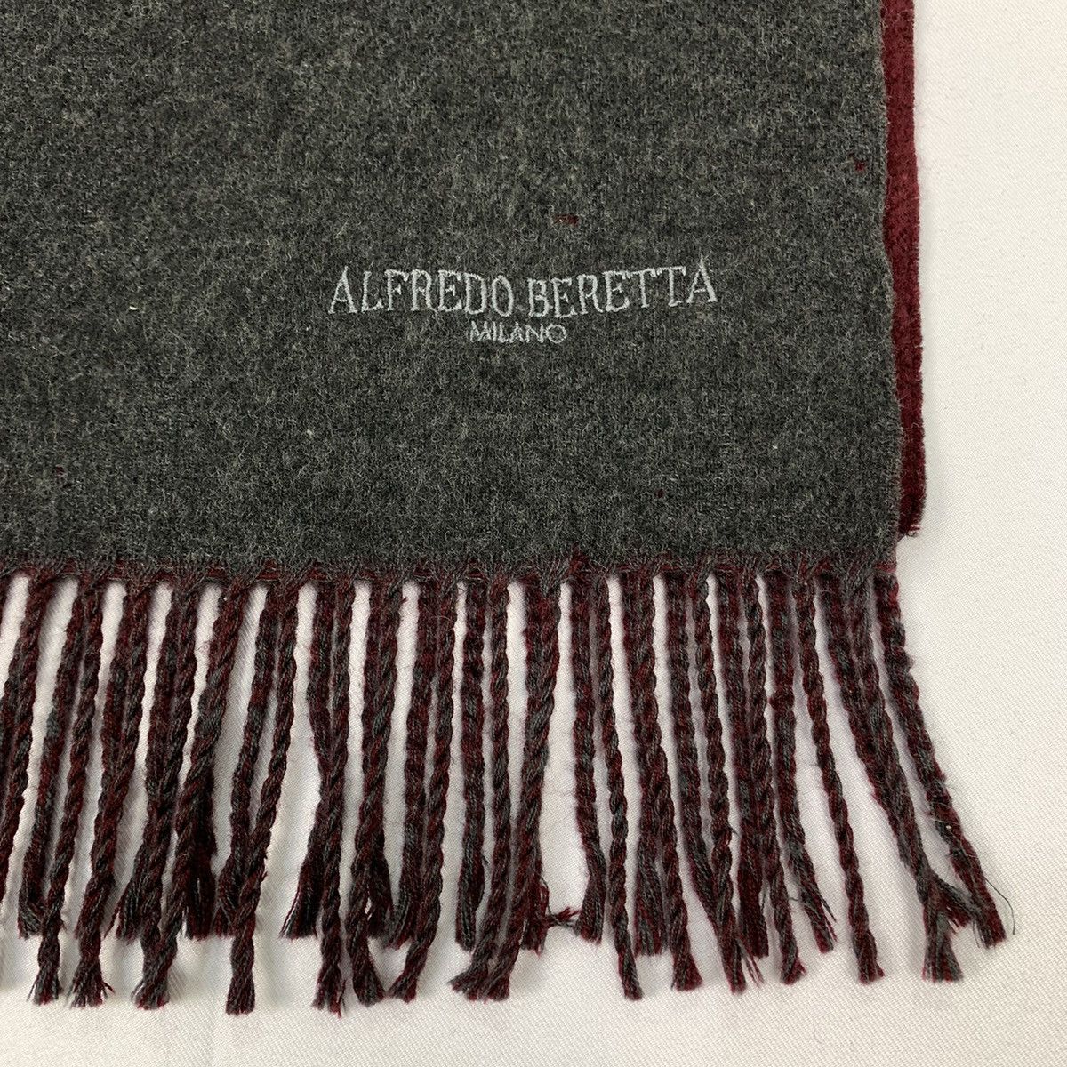 Alfredo Bannister × Other ALFREDO BERETTA MILANO Cashmere Wool Fringed Muffler Scarf Size ONE SIZE - 7 Thumbnail