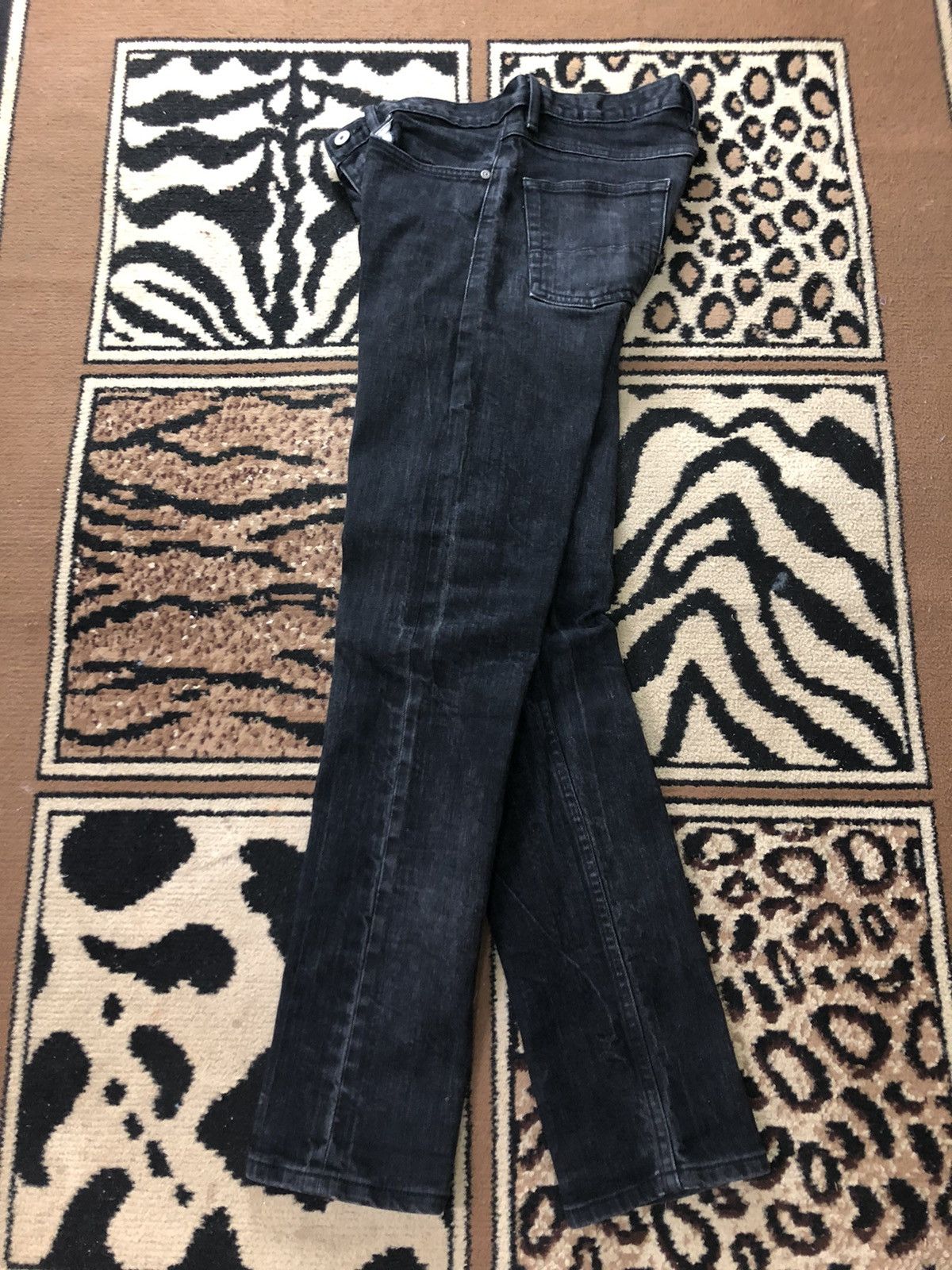 Gustin × Salvage × Vintage VINTAGE SELVEDGE GUSTIN SLIM FIT SUPER BLACK DENIM Size US 28 / EU 44 - 12 Thumbnail