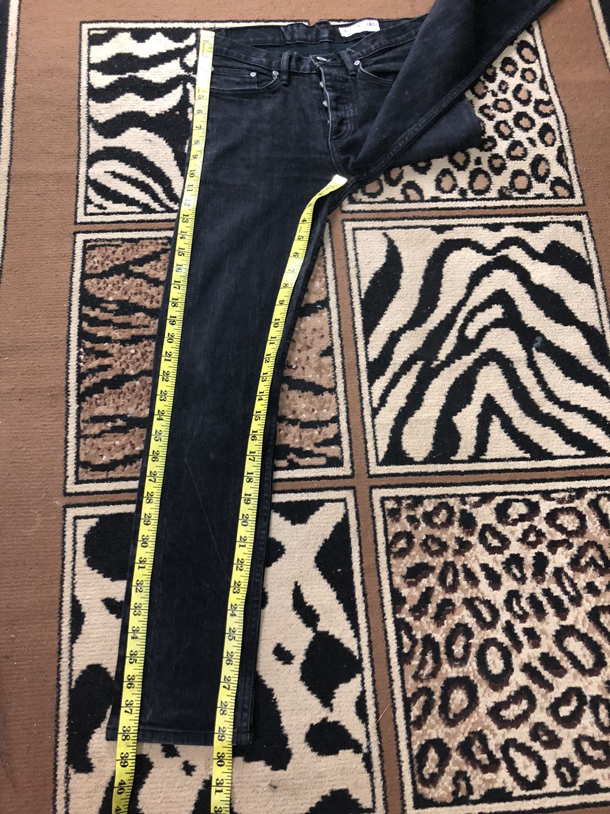 Gustin × Salvage × Vintage VINTAGE SELVEDGE GUSTIN SLIM FIT SUPER BLACK DENIM Size US 28 / EU 44 - 15 Thumbnail