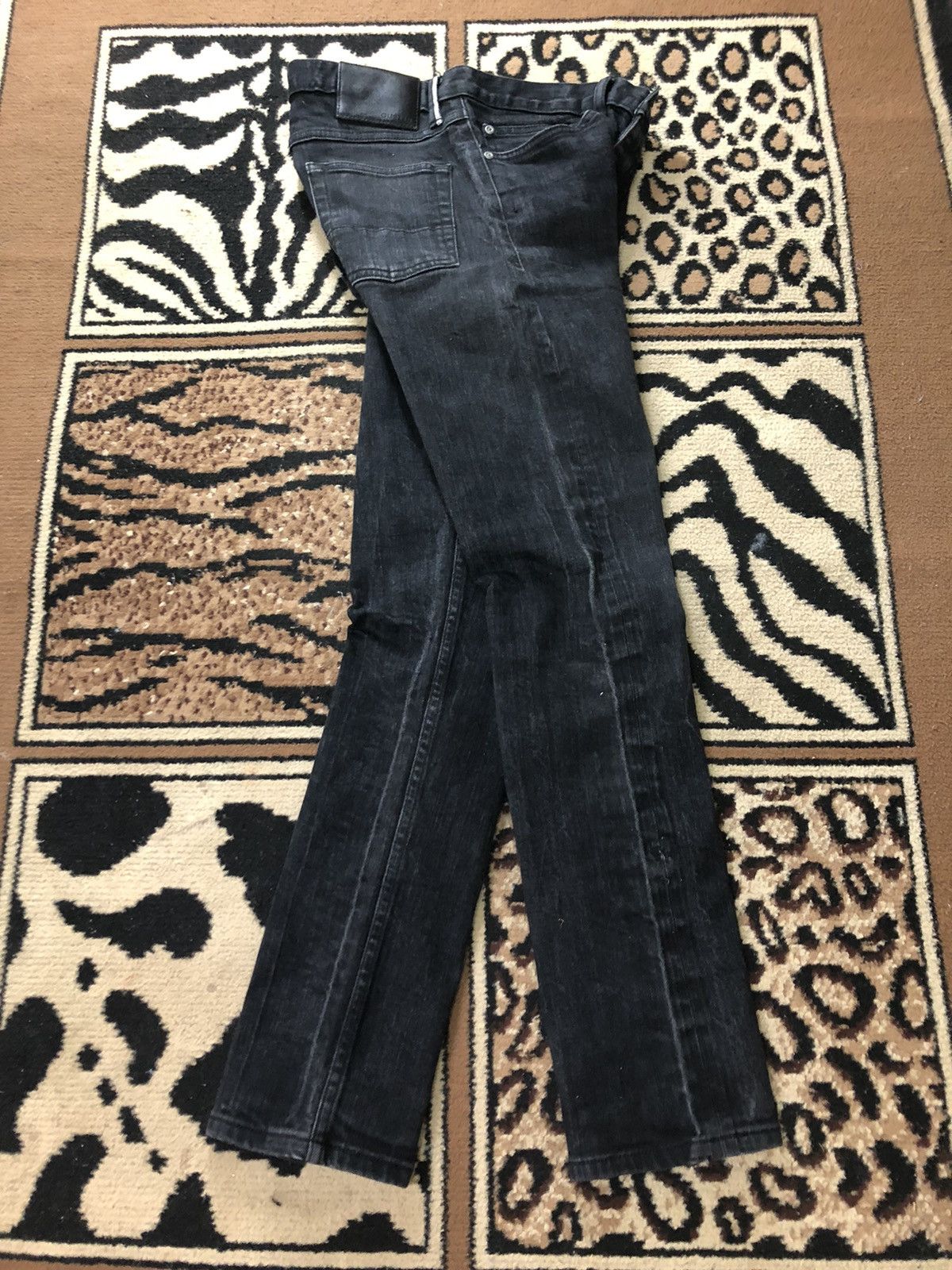 Gustin × Salvage × Vintage VINTAGE SELVEDGE GUSTIN SLIM FIT SUPER BLACK DENIM Size US 28 / EU 44 - 13 Thumbnail