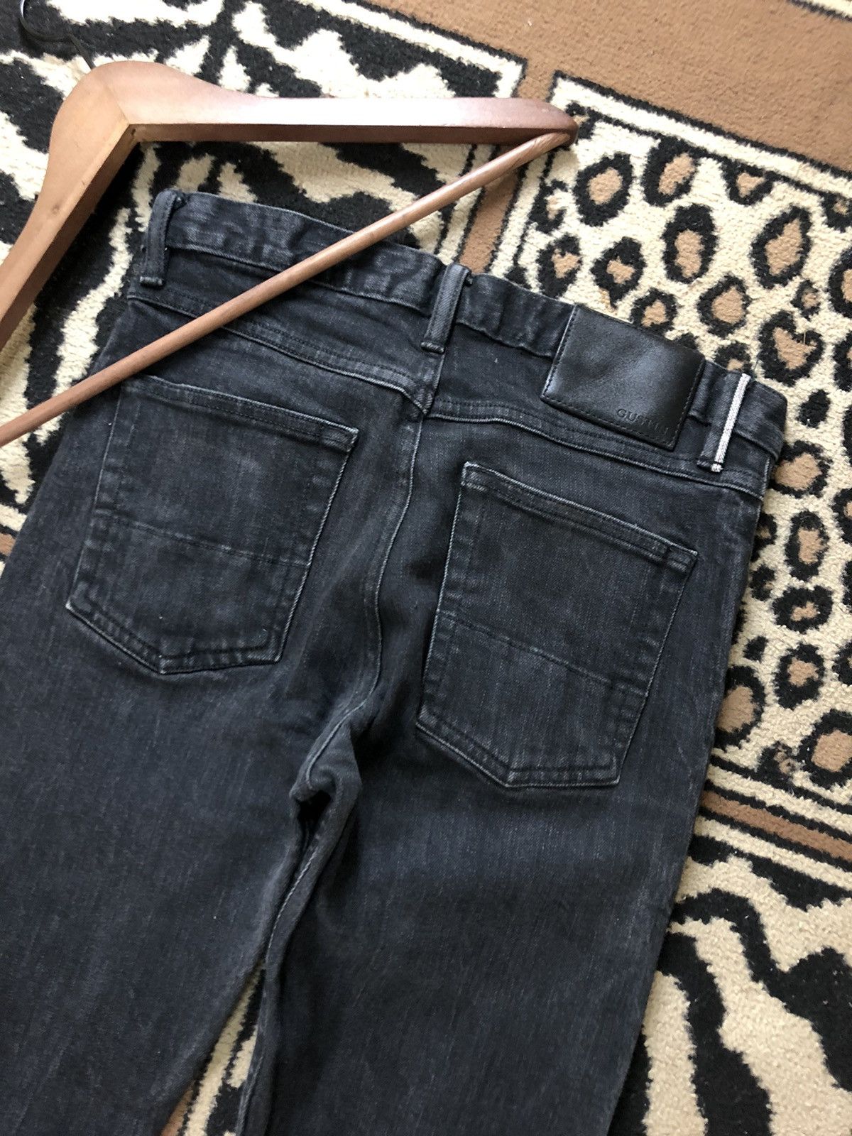 Gustin × Salvage × Vintage VINTAGE SELVEDGE GUSTIN SLIM FIT SUPER BLACK DENIM Size US 28 / EU 44 - 10 Thumbnail