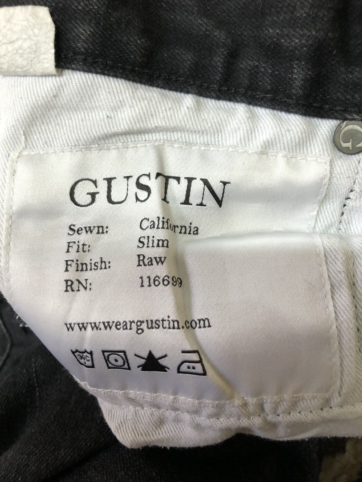 Gustin × Salvage × Vintage VINTAGE SELVEDGE GUSTIN SLIM FIT SUPER BLACK DENIM Size US 28 / EU 44 - 7 Thumbnail