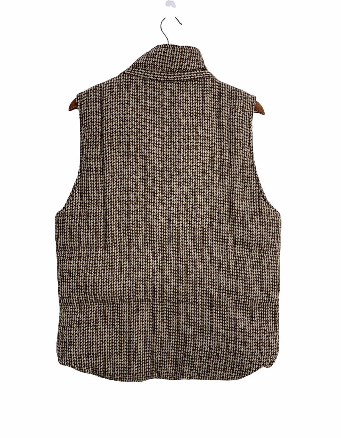 HARRIS TWEED CORISCO Patchwork Houndstooth Art Vest Jacket