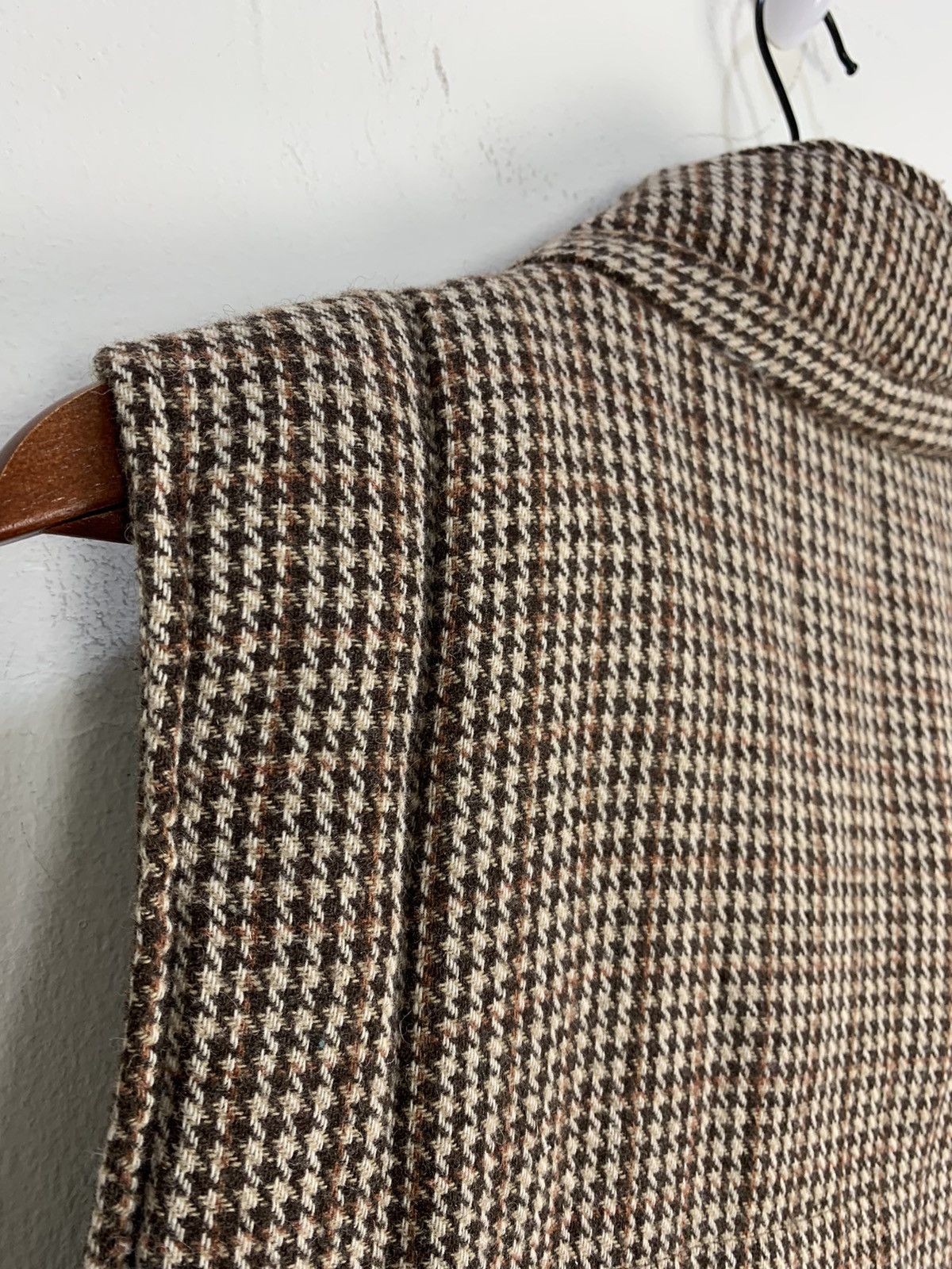 Harris Tweed × Japanese Brand HARRIS TWEED CORISCO Patchwork Houndstooth Art Vest Jacket Size US M / EU 48-50 / 2 - 14 Thumbnail