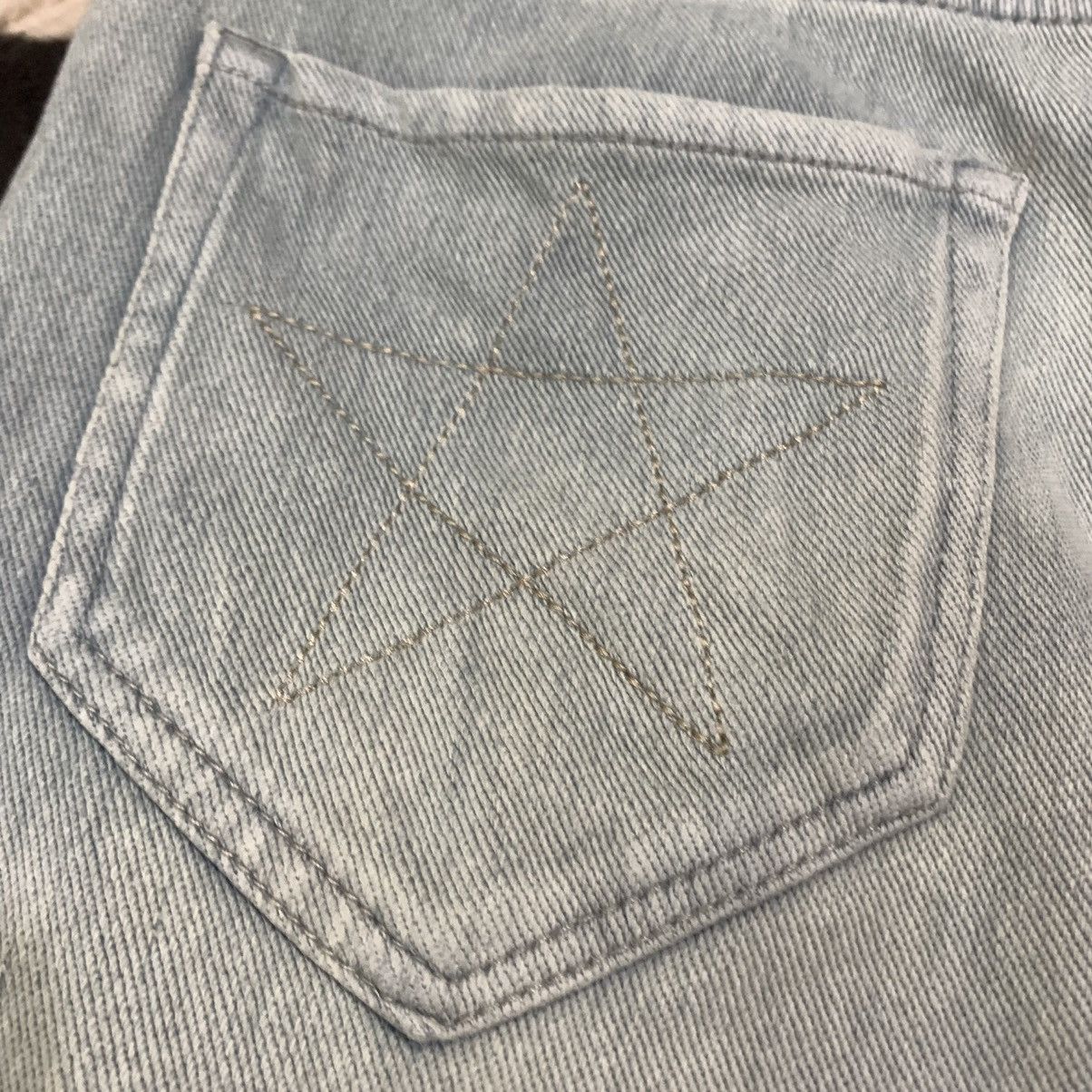 Japanese Brand WORLDWIDE LOVE Double Waist Drop Crotch 3Quarter Denim Jean Size US 32 / EU 48 - 14 Thumbnail