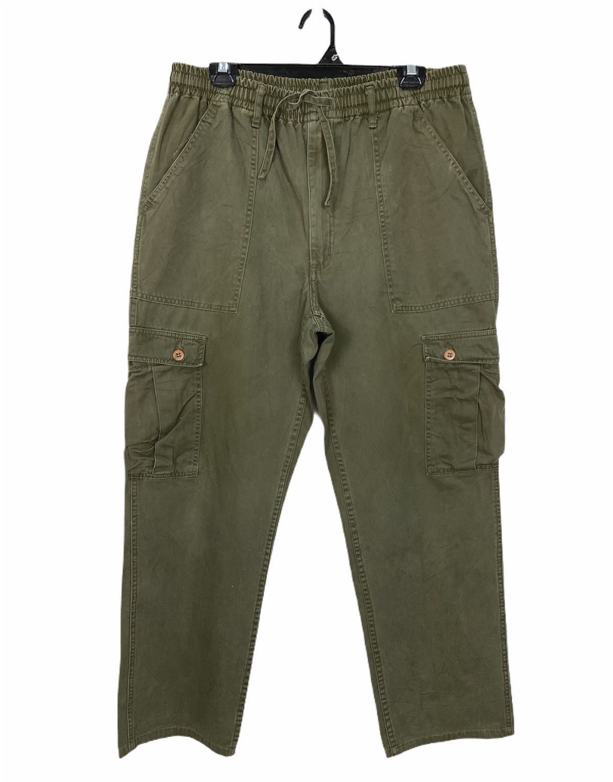 Japanese Brand Pullover Drawstring Elastic Waistband Multipocket CargoPant Size US 33 - 1 Thumbnail