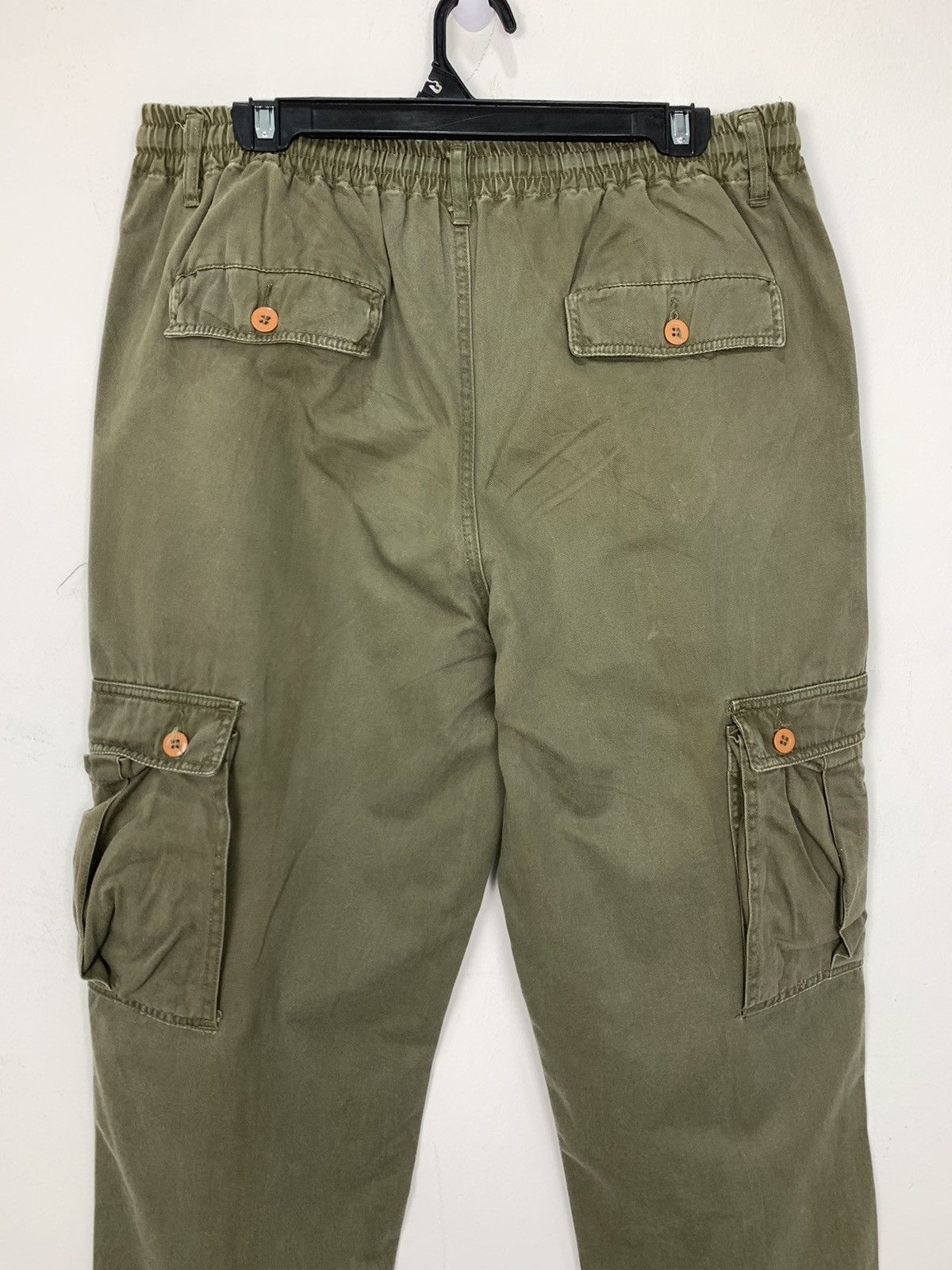 Japanese Brand Pullover Drawstring Elastic Waistband Multipocket CargoPant Size US 33 - 8 Thumbnail