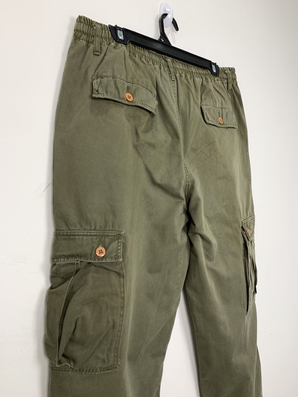 Japanese Brand Pullover Drawstring Elastic Waistband Multipocket CargoPant Size US 33 - 10 Thumbnail