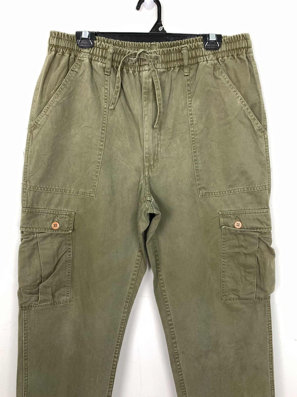 Japanese Brand Pullover Drawstring Elastic Waistband Multipocket CargoPant Size US 33 - 3 Thumbnail
