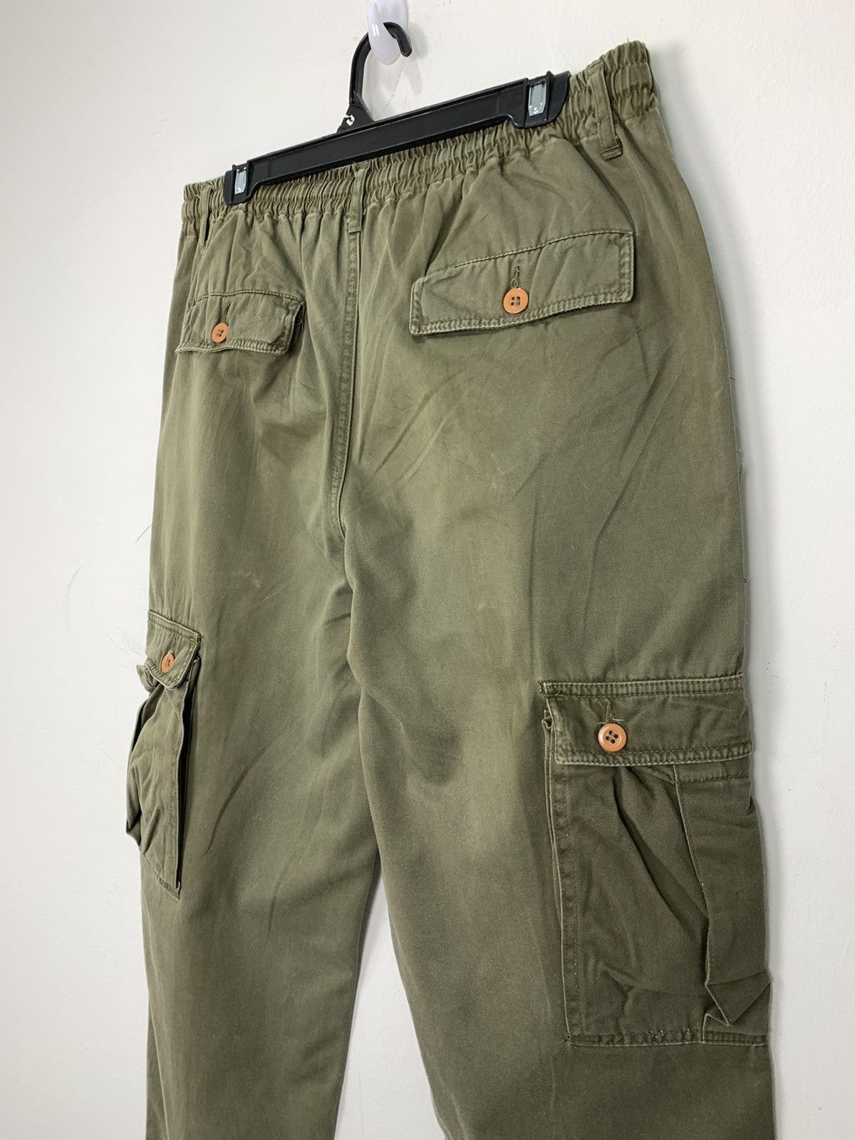 Japanese Brand Pullover Drawstring Elastic Waistband Multipocket CargoPant Size US 33 - 11 Thumbnail