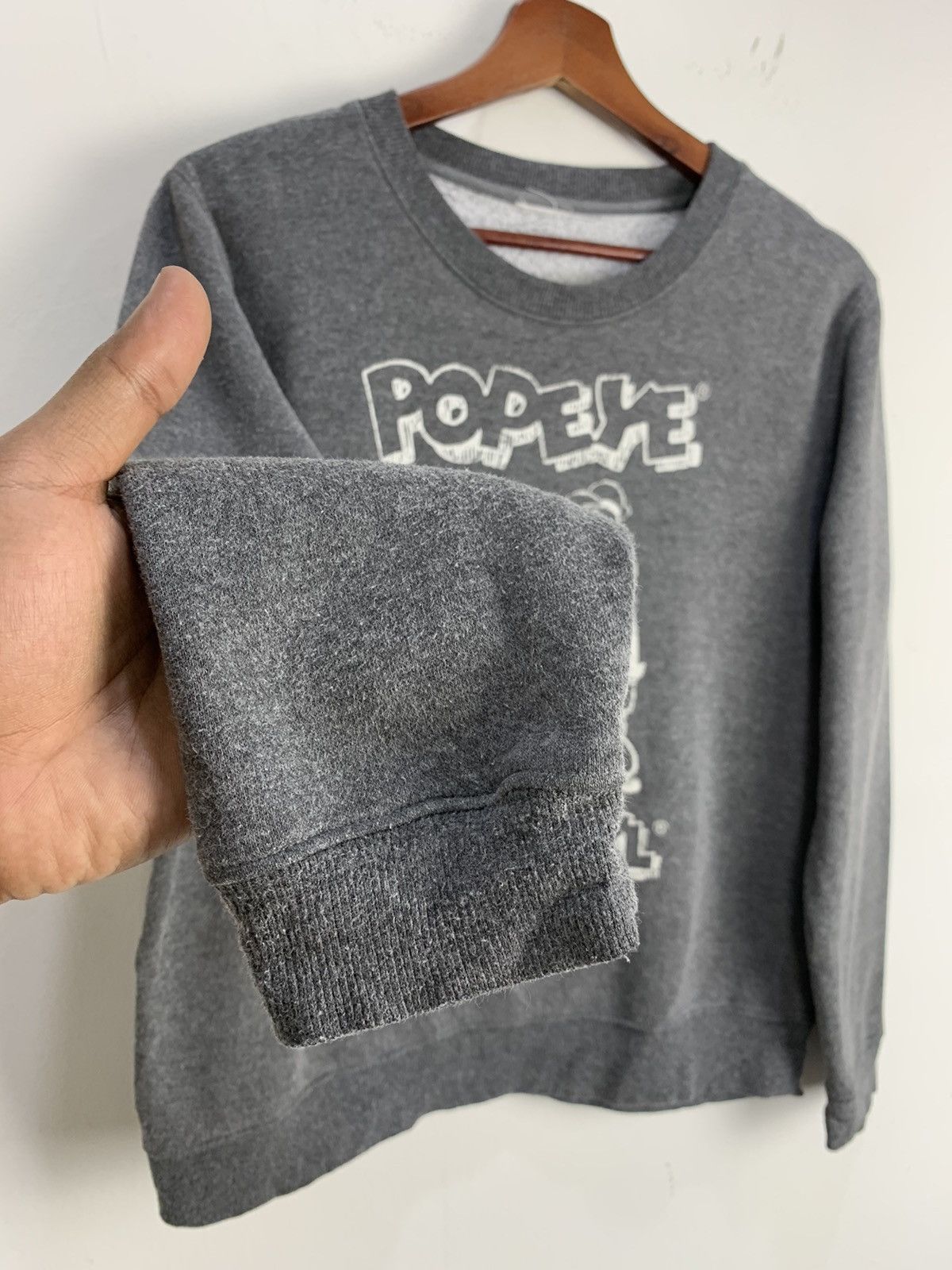 Cartoon Network × Japanese Brand POPEYE OLIVE OYL Big Logo Graphic Print Fleece Sweatshirt Size US S / EU 44-46 / 1 - 9 Thumbnail