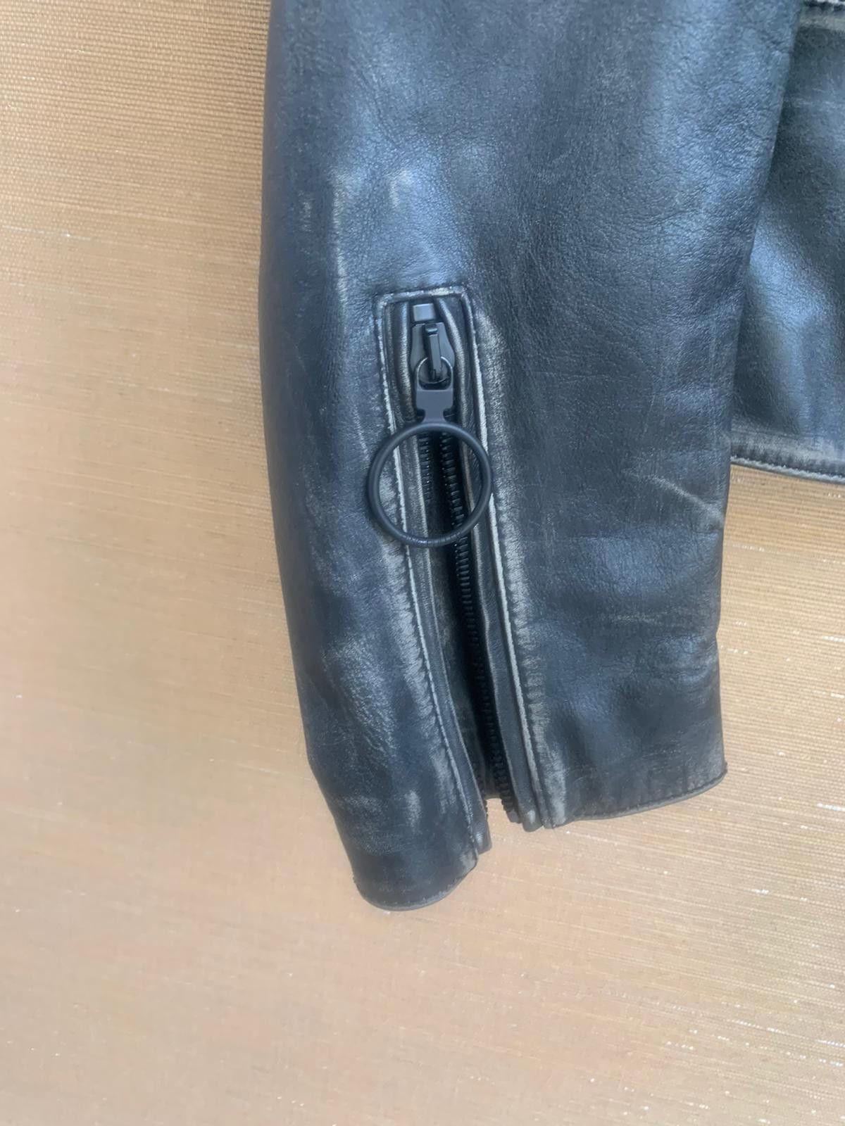 Off-White Leather Vintage Biker Jacket Size US L / EU 52-54 / 3 - 11 Thumbnail