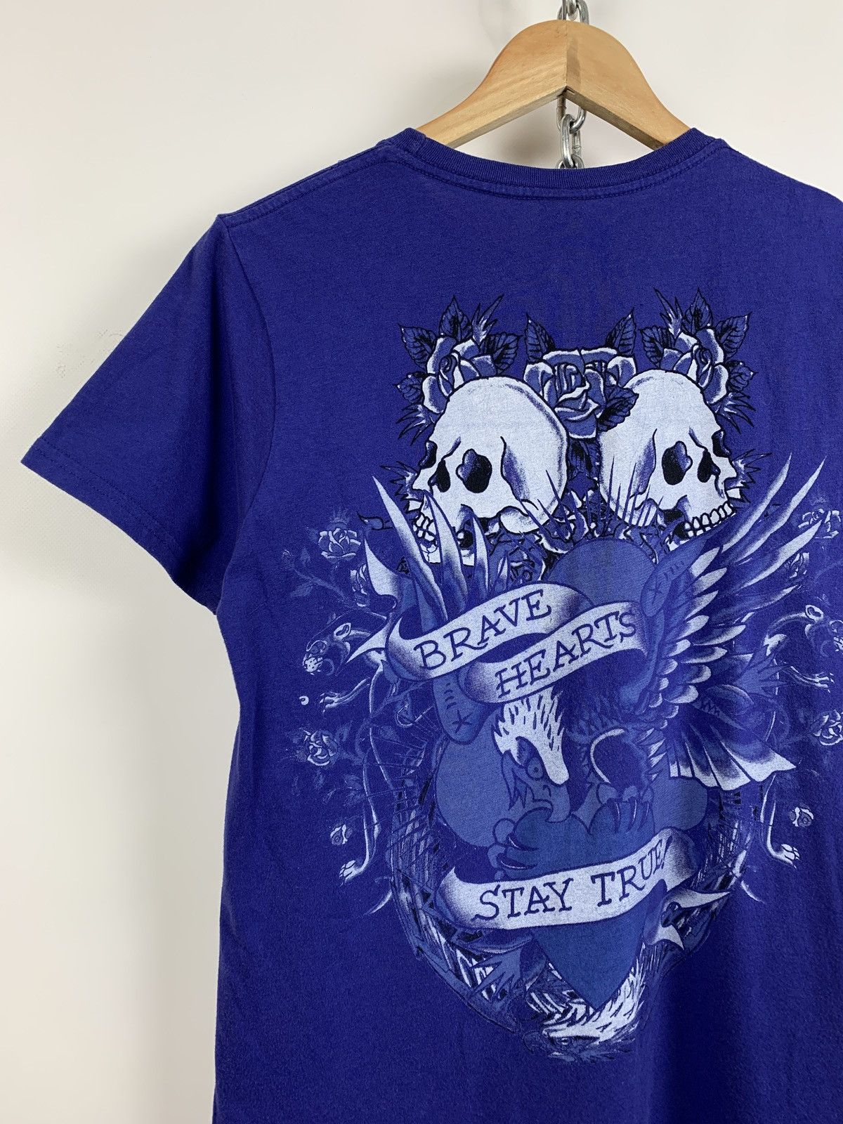 Christian Audigier Vintage Ed Hardy Rhinestones Y2K New York City Blue T-Shirt Size US S / EU 44-46 / 1 - 11 Thumbnail