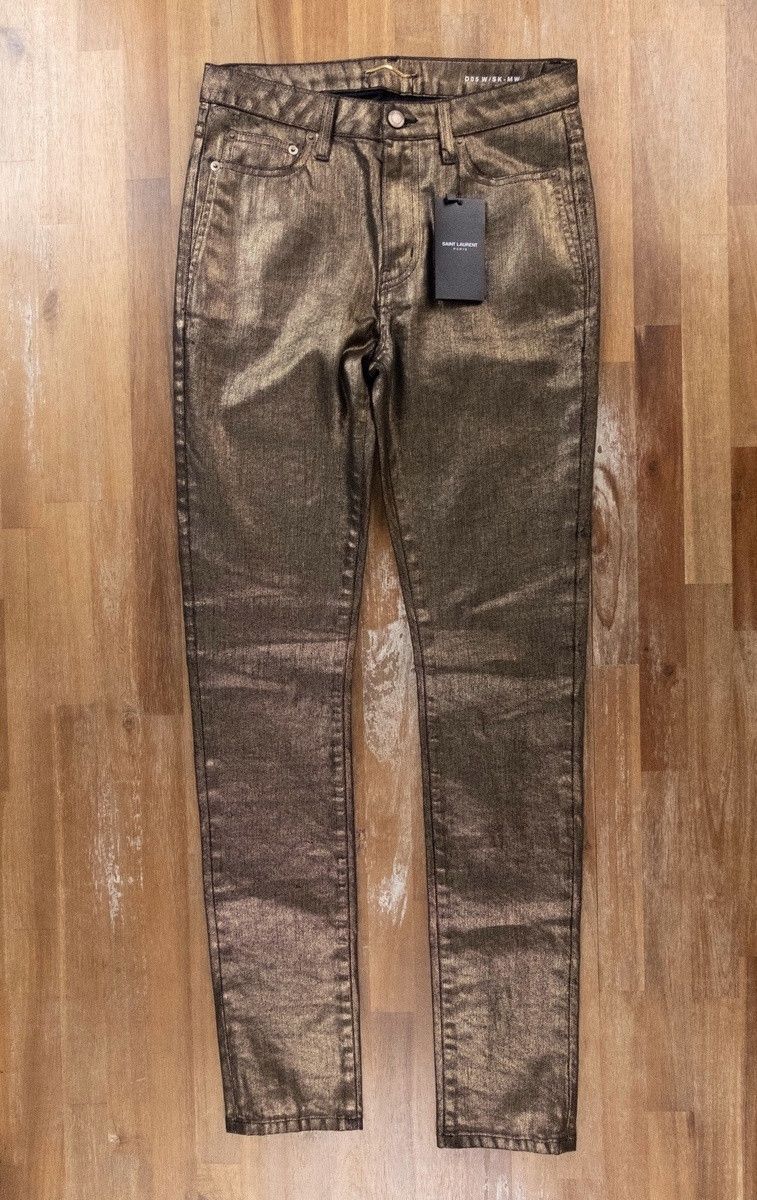 Saint Laurent Paris SAINT LAURENT Paris D05 skinny fit gold jeans 27 Small q Size 27" / US 4 / IT 40 - 1 Thumbnail