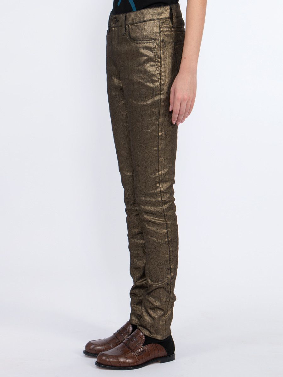 Saint Laurent Paris SAINT LAURENT Paris D05 skinny fit gold jeans 27 Small q Size 27" / US 4 / IT 40 - 4 Thumbnail