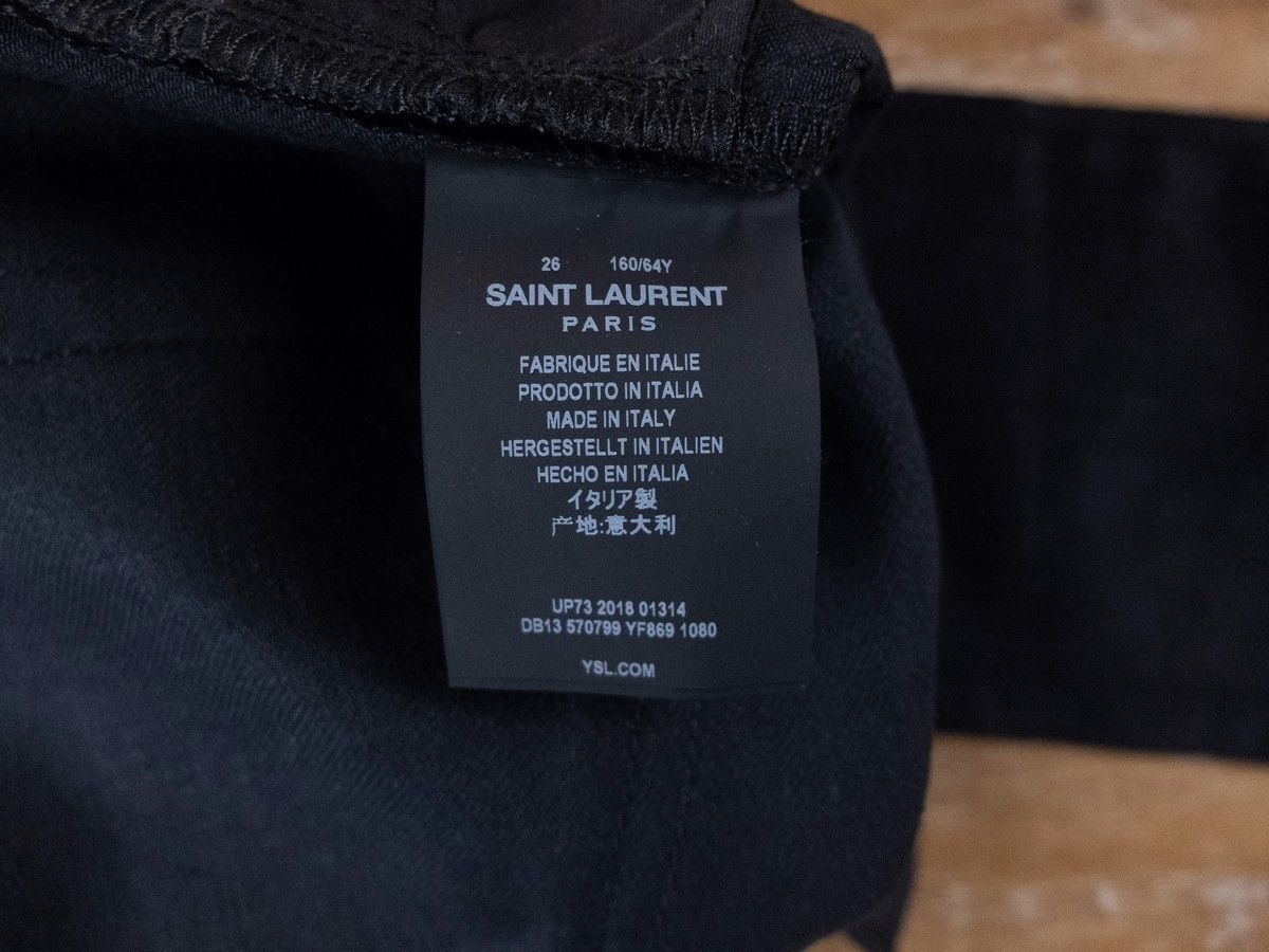 Saint Laurent Paris SAINT LAURENT D05 skinny fit raw hem black jeans 26 Small q Size 26" / US 2 / IT 38 - 7 Thumbnail