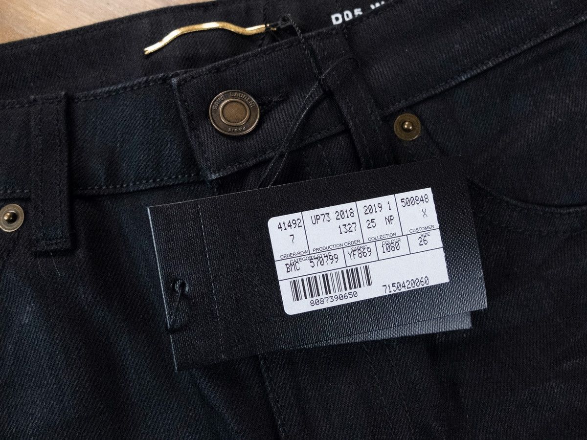 Saint Laurent Paris SAINT LAURENT D05 skinny fit raw hem black jeans 26 Small q Size 26" / US 2 / IT 38 - 3 Thumbnail