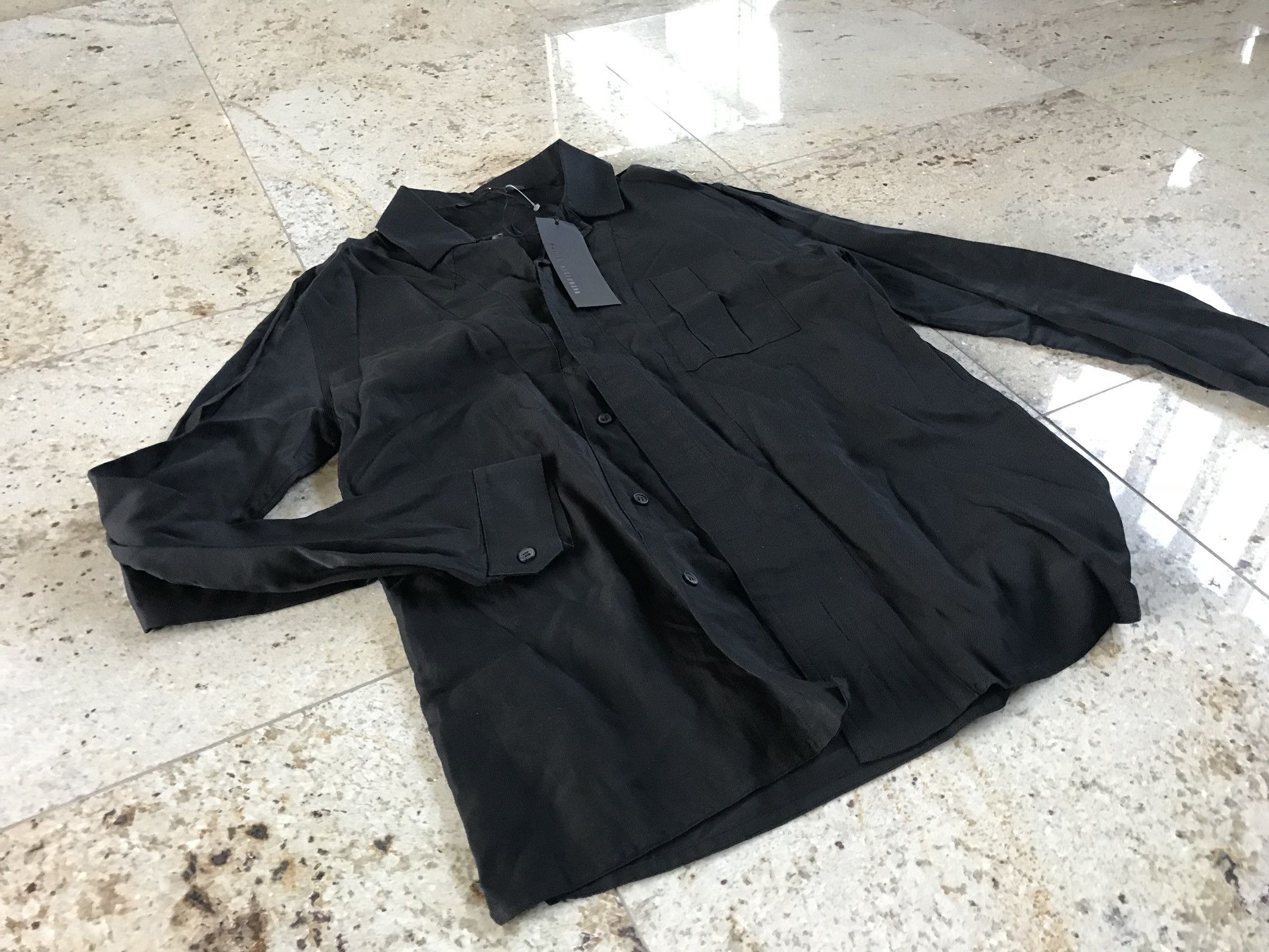 Haider Ackermann Saglia Washed Black Button Up Size US M / EU 48-50 / 2 - 3 Thumbnail