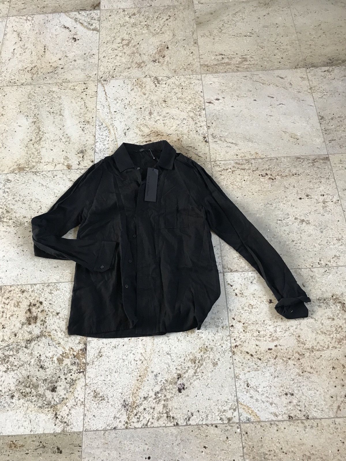 Haider Ackermann Saglia Washed Black Button Up Size US M / EU 48-50 / 2 - 1 Thumbnail