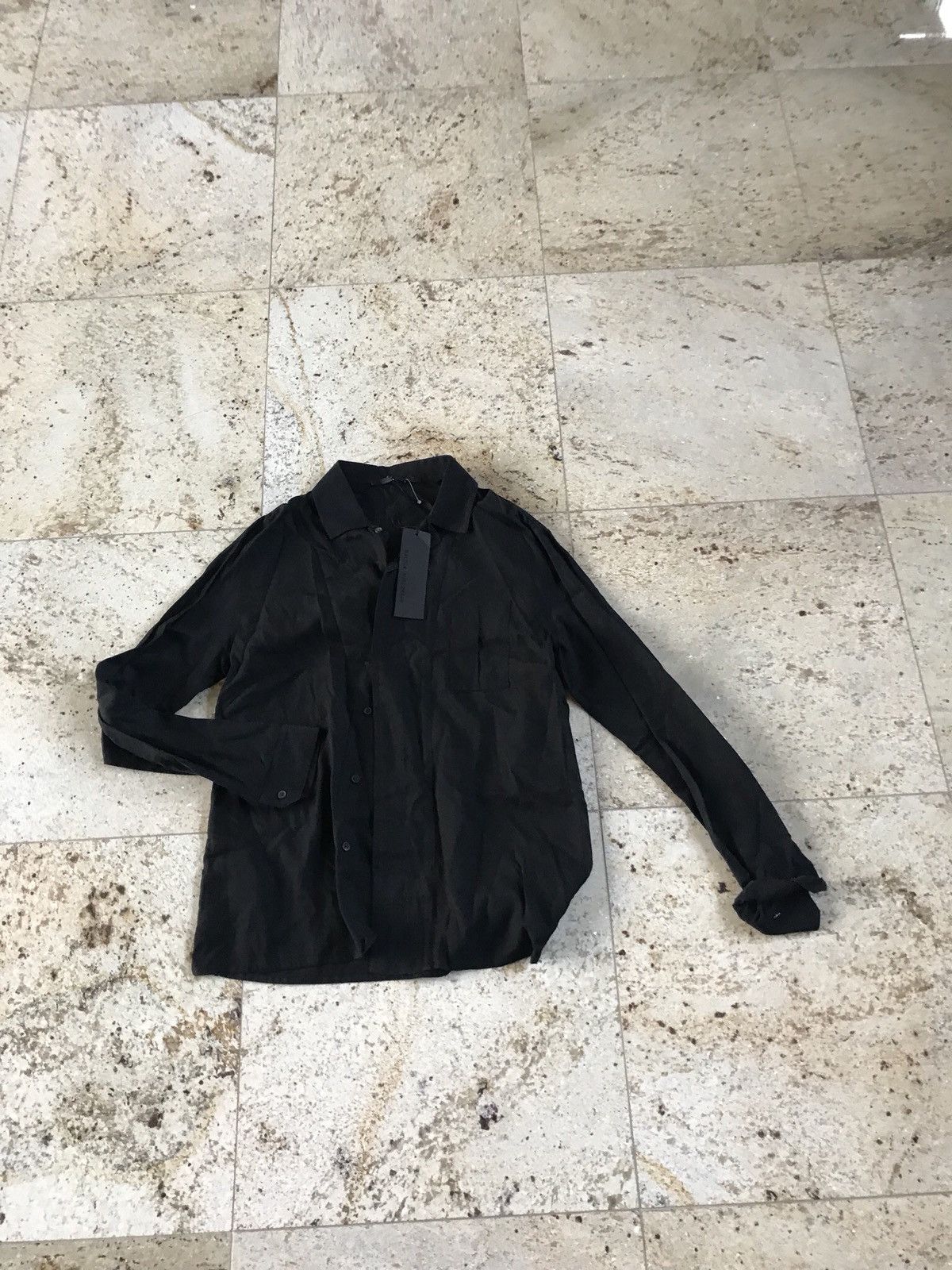 Haider Ackermann Saglia Washed Black Button Up Size US M / EU 48-50 / 2 - 2 Thumbnail