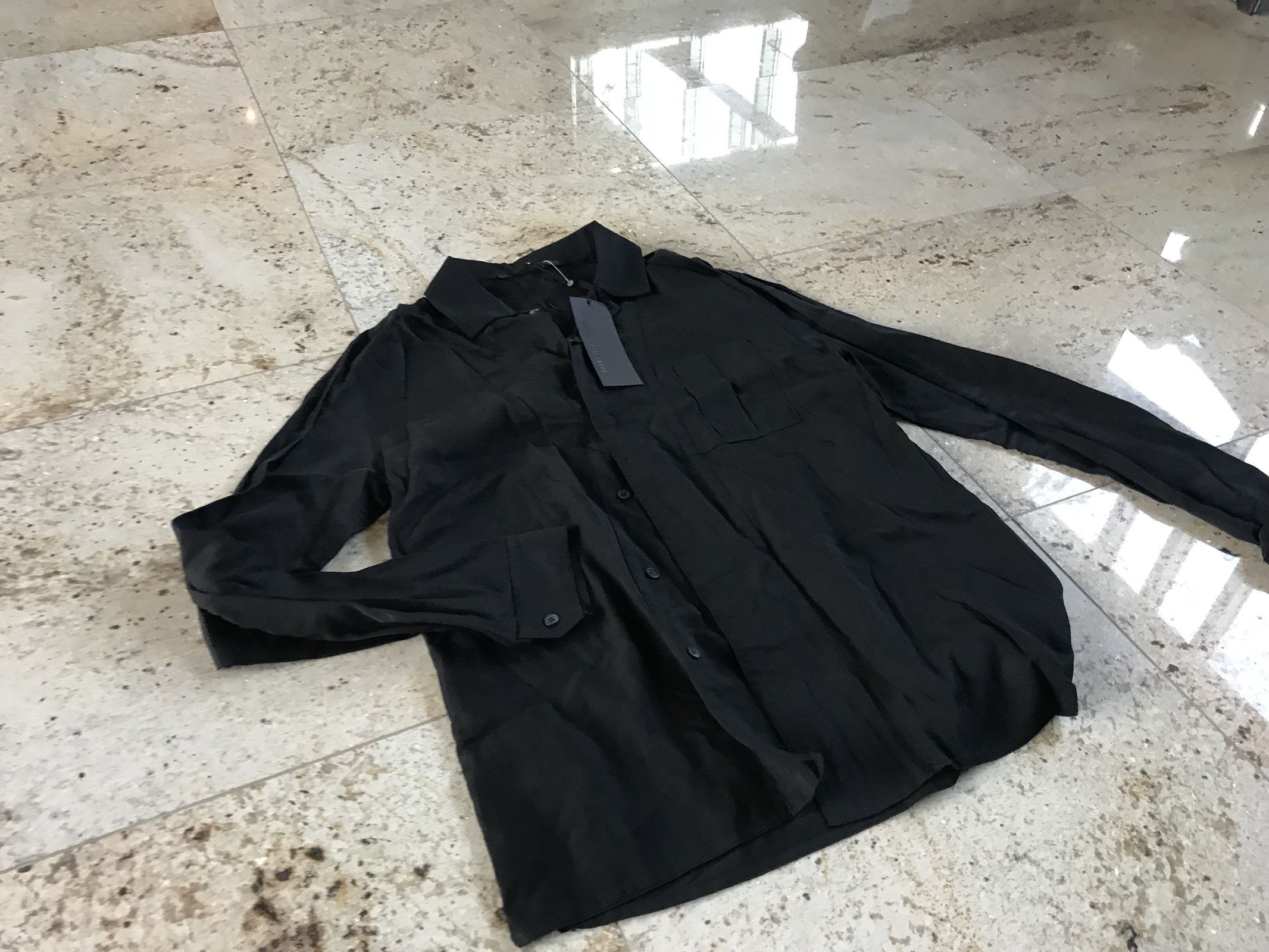Haider Ackermann Saglia Washed Black Button Up Size US M / EU 48-50 / 2 - 6 Thumbnail