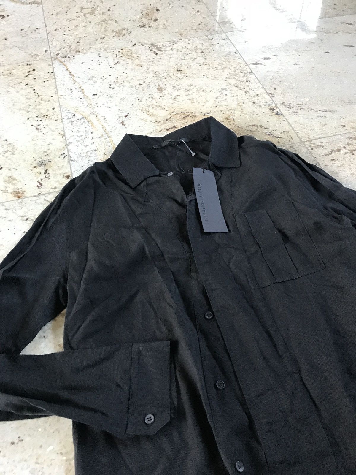 Haider Ackermann Saglia Washed Black Button Up Size US M / EU 48-50 / 2 - 10 Thumbnail