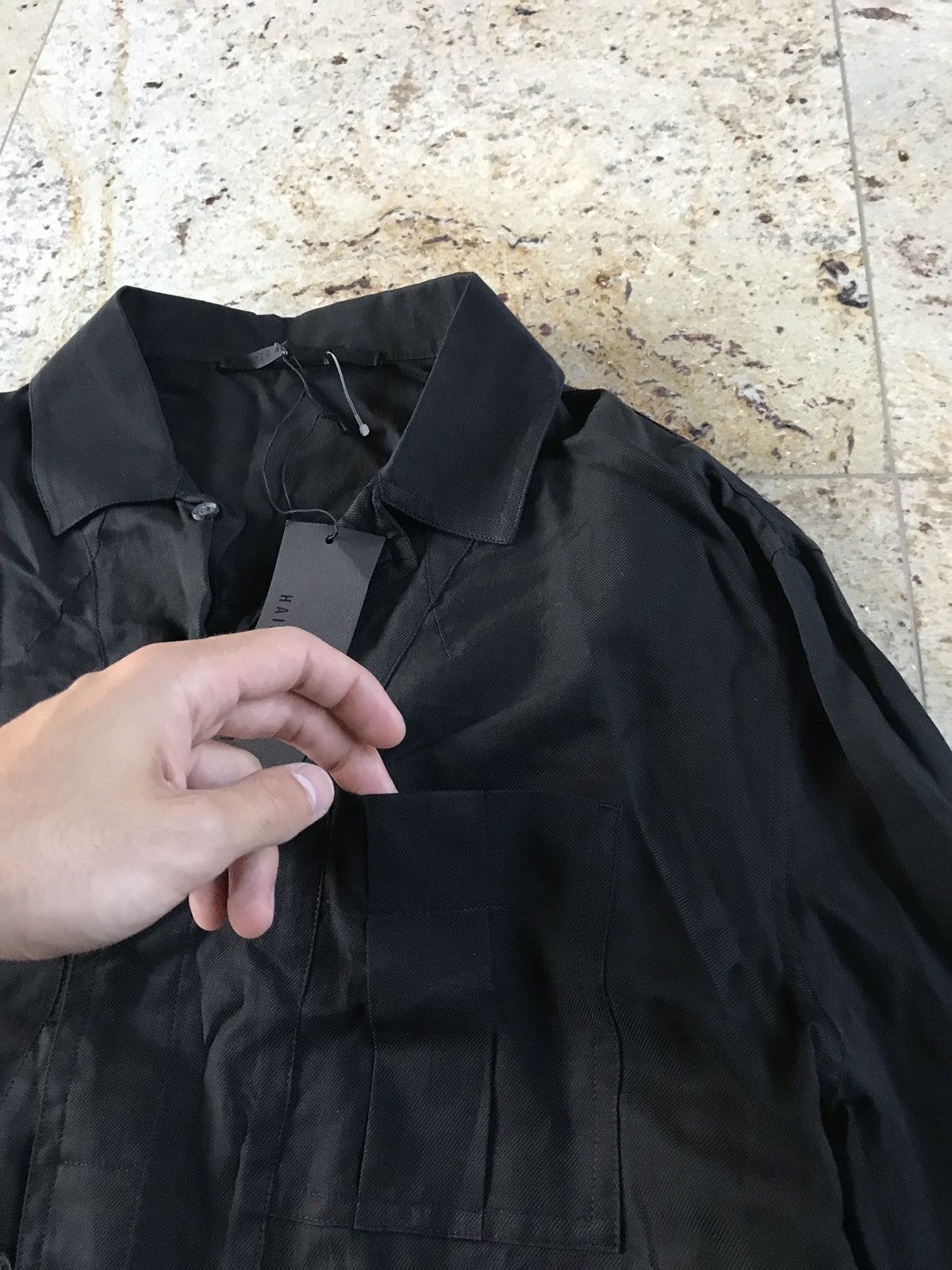 Haider Ackermann Saglia Washed Black Button Up Size US M / EU 48-50 / 2 - 8 Thumbnail