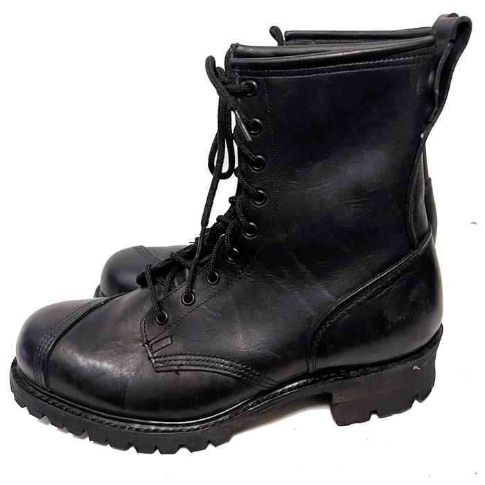 Frye Vintage FRYE Men's Black Leather Logger Boots | Grailed