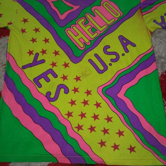 Art Comes First RARE Art Work Graphics Hello USA Inspired Like Kozmik Tee Size US XL / EU 56 / 4 - 7 Thumbnail