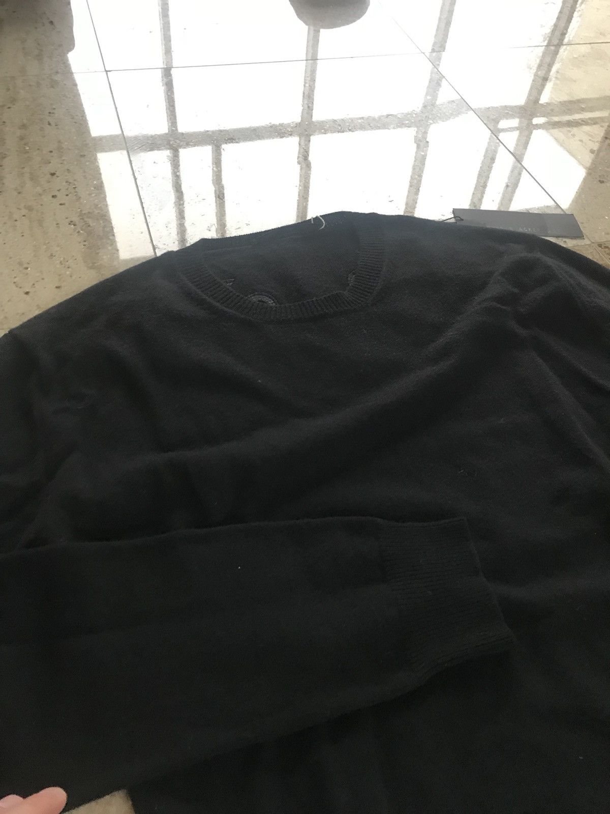 Haider Ackermann Invidia Black + Klee Black Leather Cashmere Blend Knit Size US M / EU 48-50 / 2 - 4 Thumbnail