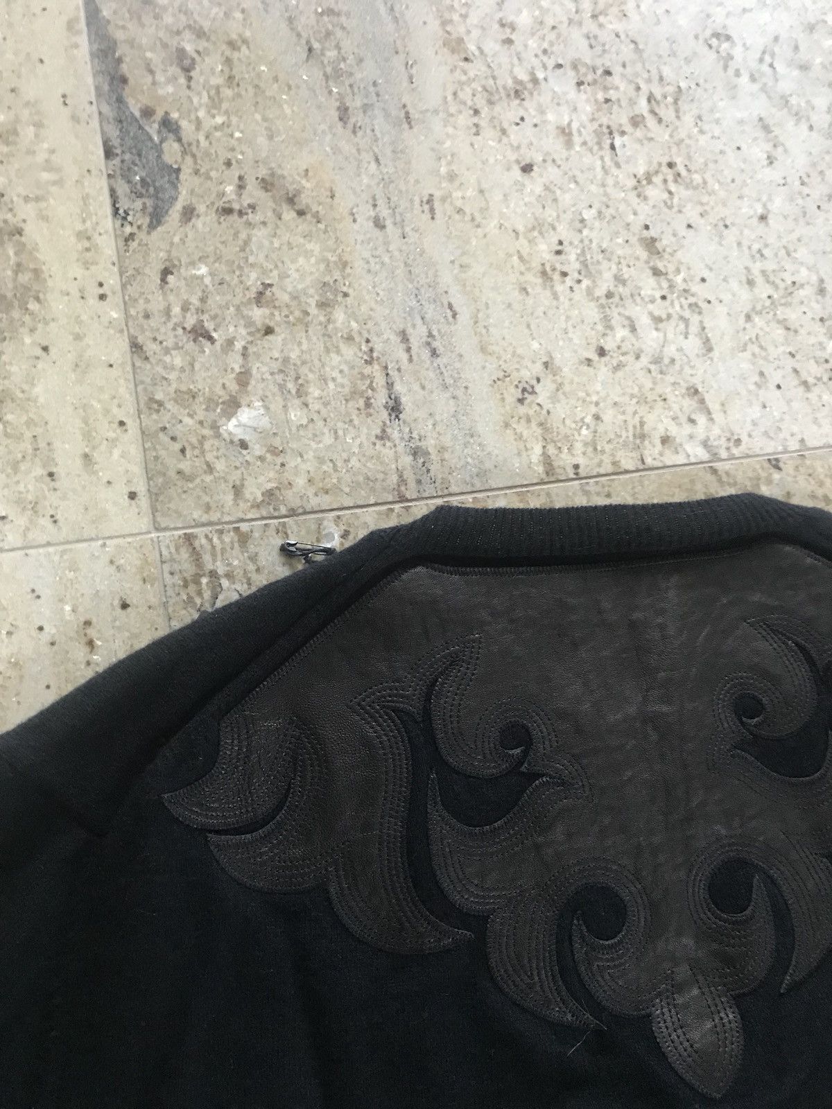 Haider Ackermann Invidia Black + Klee Black Leather Cashmere Blend Knit Size US M / EU 48-50 / 2 - 2 Thumbnail