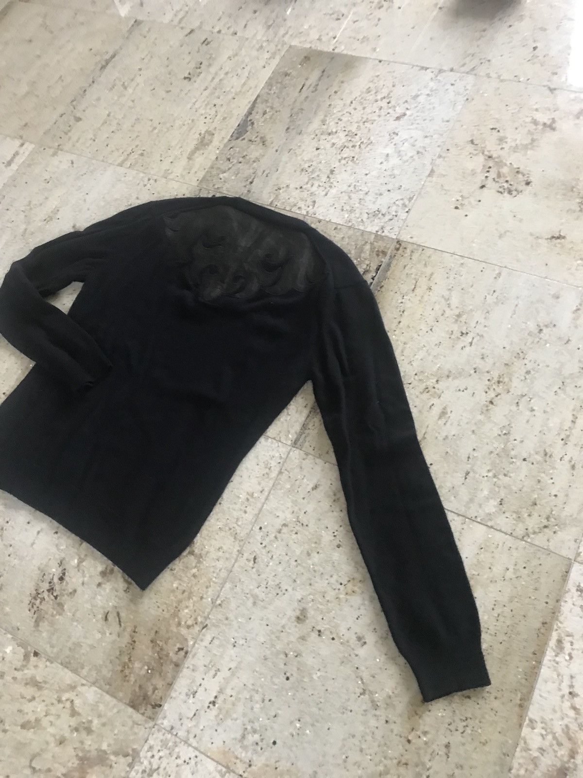 Haider Ackermann Invidia Black + Klee Black Leather Cashmere Blend Knit Size US M / EU 48-50 / 2 - 6 Thumbnail