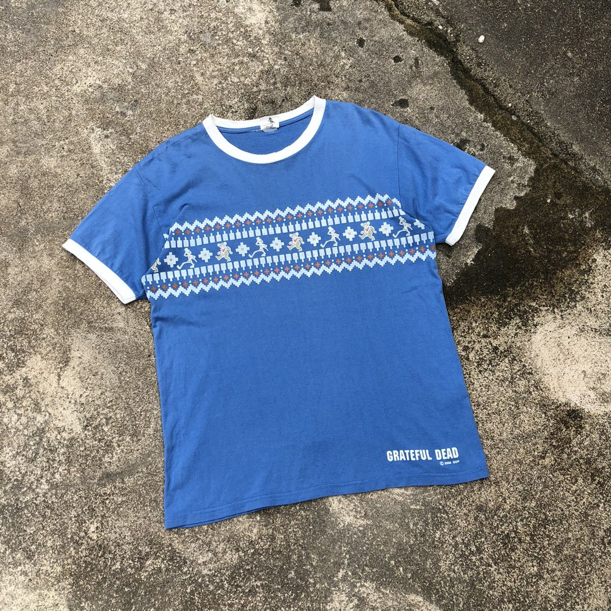 Band Tees × Grateful Dead × Vintage 🔥Distress🔥00s Grateful Dead OG Logo Double Print Ringer Tee Size US M / EU 48-50 / 2 - 1 Thumbnail