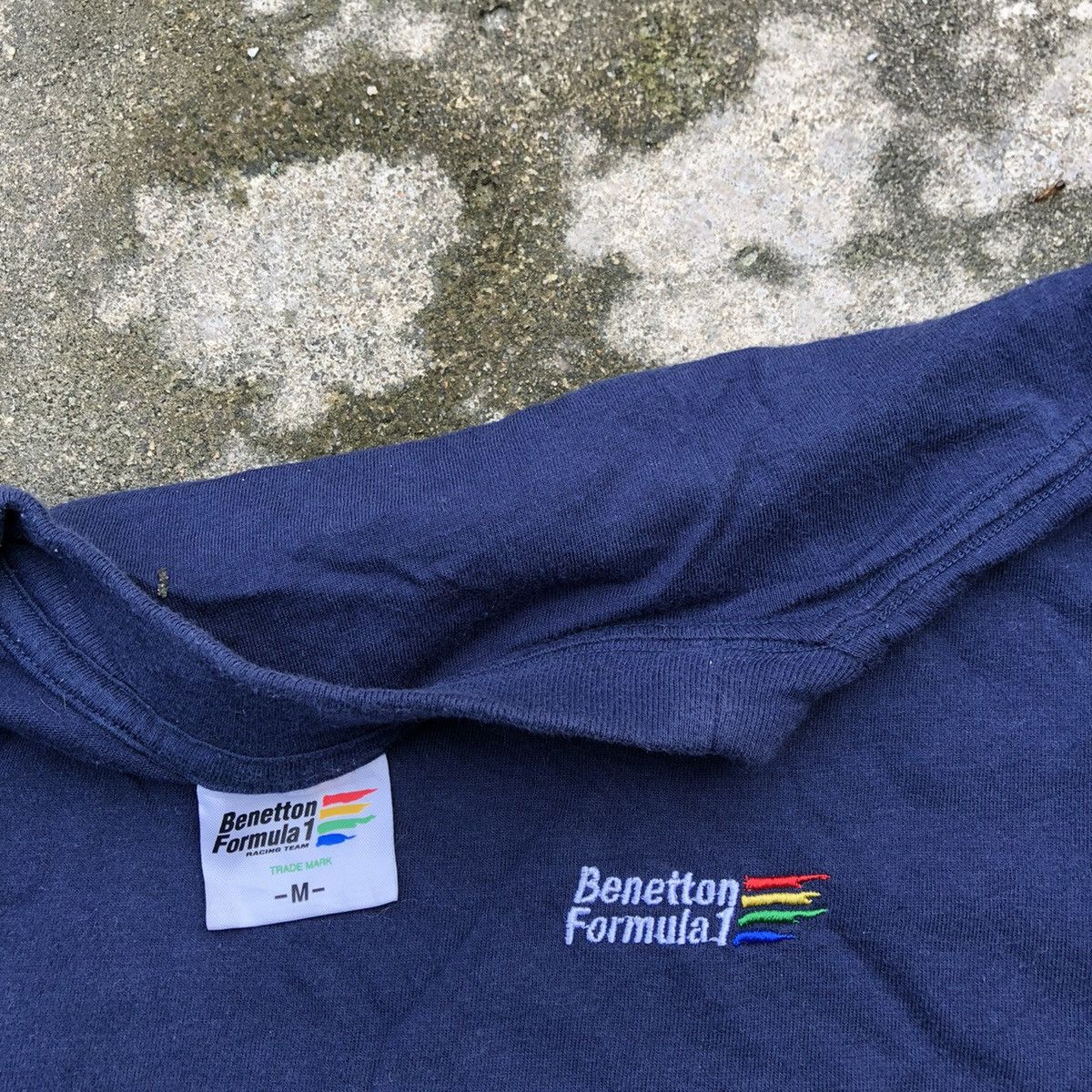 Benetton × Vintage Rare Vintage 90s Benetton Formula 1 Racing Crew Tee Size US M / EU 48-50 / 2 - 6 Thumbnail