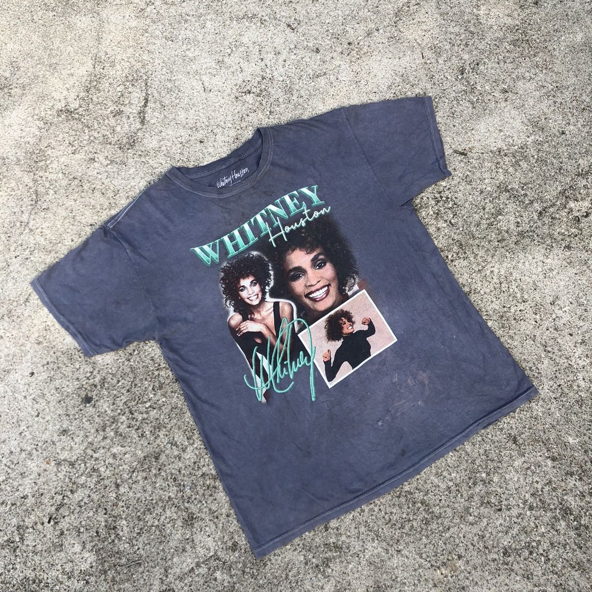 Band Tees × Rap Tees 🔥Thrash🔥Icon🔥Whitney Houston Big Image Promo Raptees Design Size US L / EU 52-54 / 3 - 1 Thumbnail