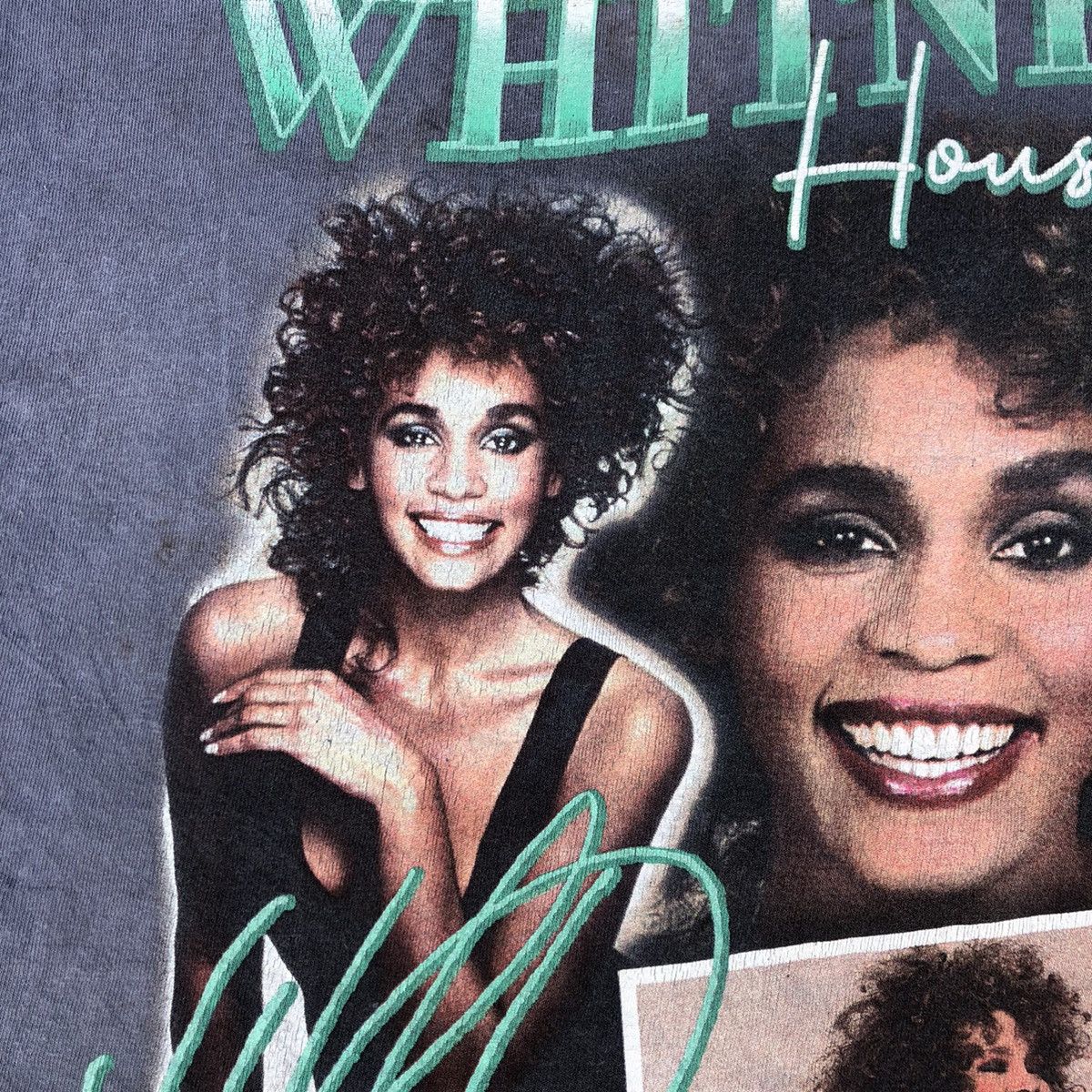 Band Tees × Rap Tees 🔥Thrash🔥Icon🔥Whitney Houston Big Image Promo Raptees Design Size US L / EU 52-54 / 3 - 6 Thumbnail