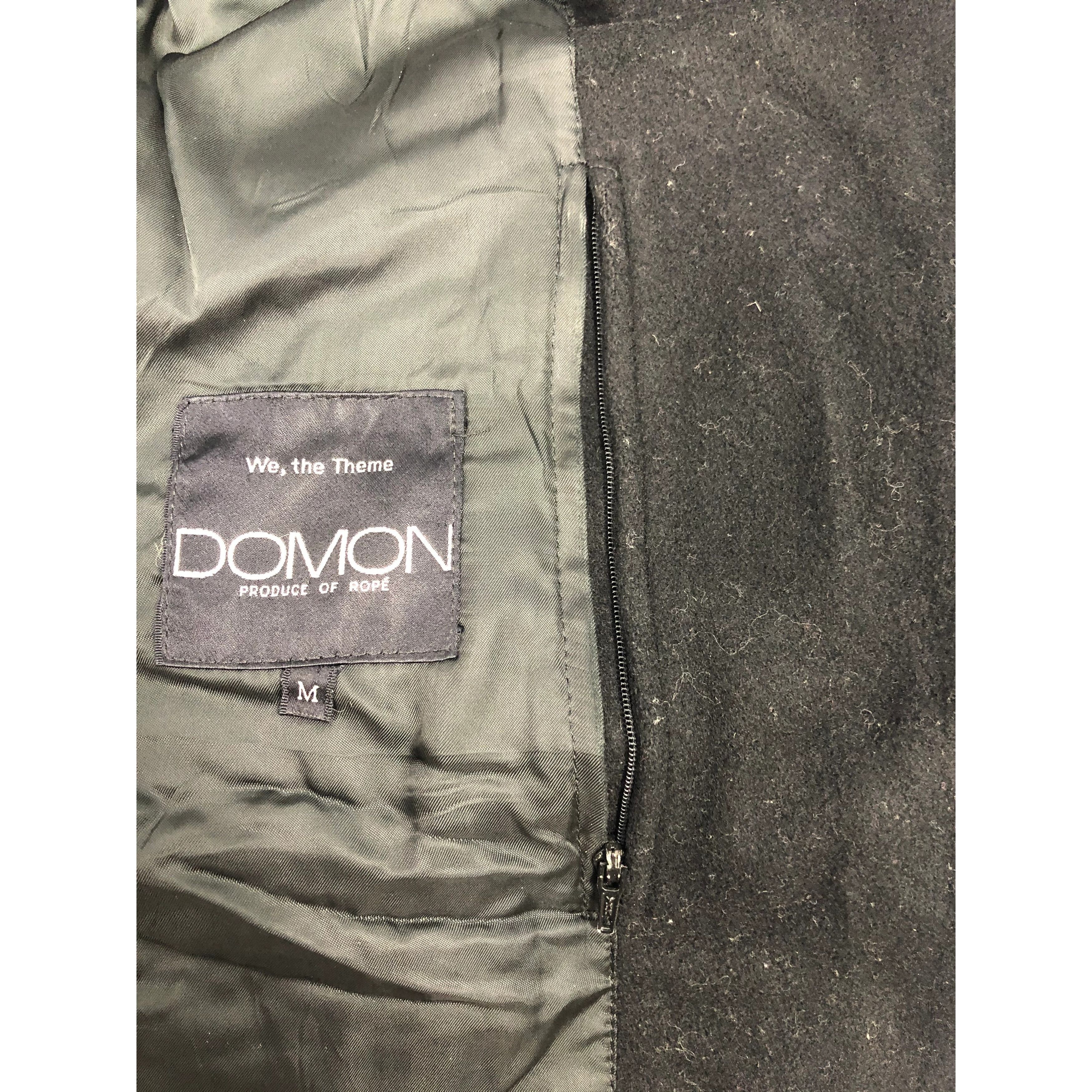 Vintage Vintage The Domon Leather Sleeve Varsity Jacket Black V0094 Size US M / EU 48-50 / 2 - 9 Thumbnail