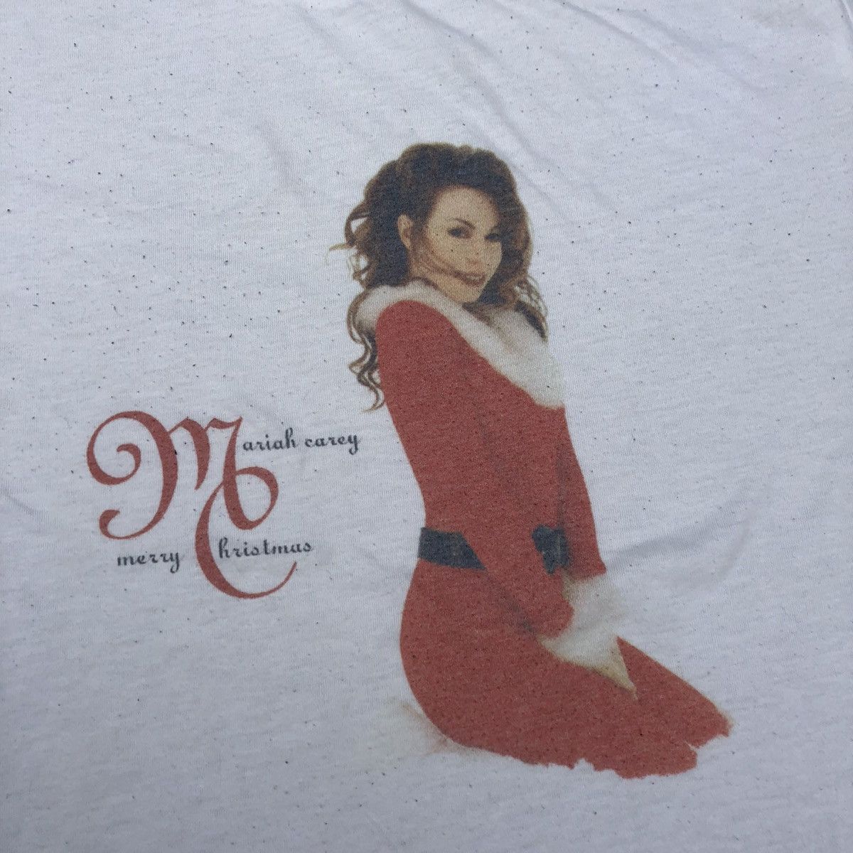 Band Tees × Vintage Iconic Mariah Carey Merry Christmas Big Image Promo Tee Size US L / EU 52-54 / 3 - 3 Thumbnail